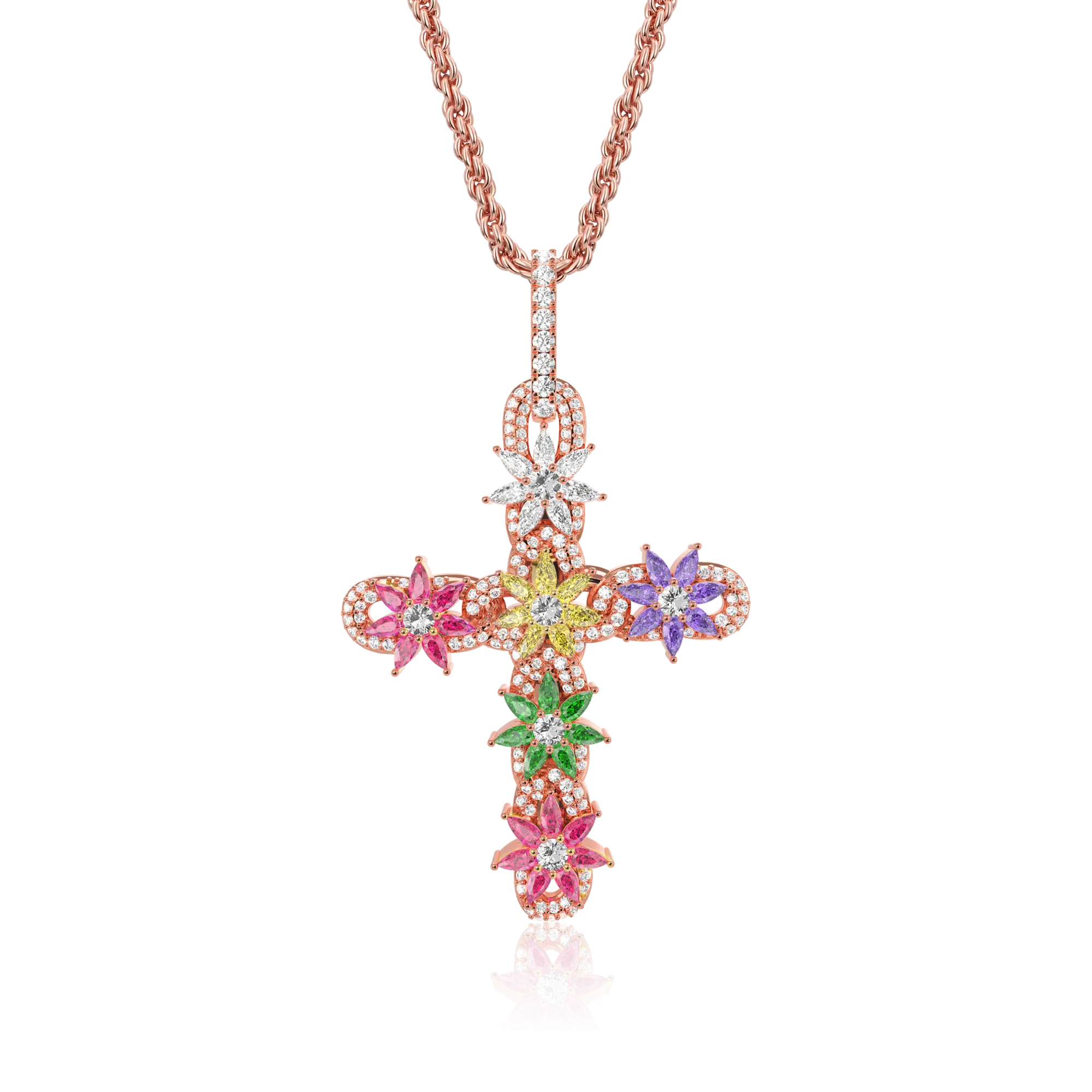 Lily Infinity Cross Pendant - Image 15