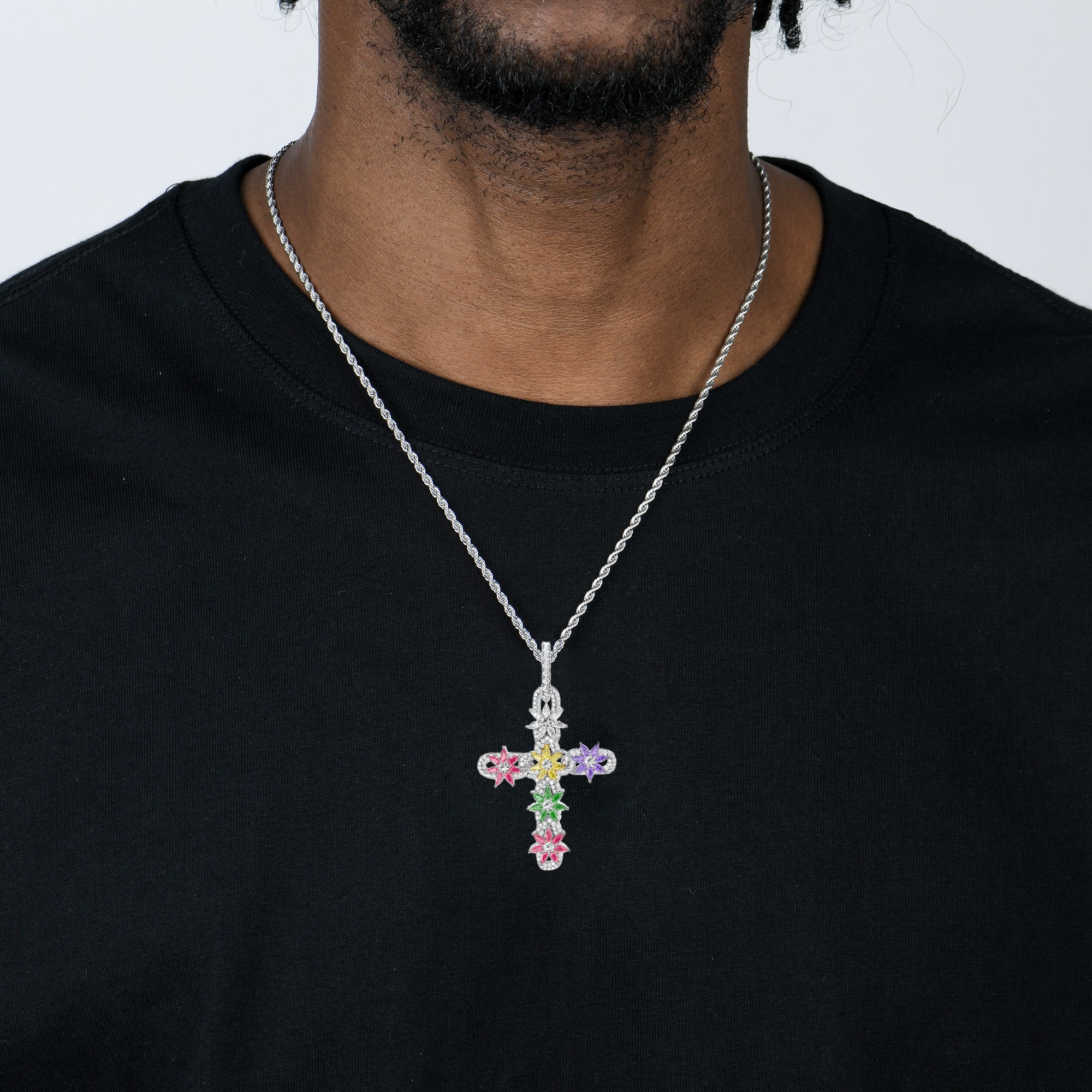 Lily Infinity Cross Pendant - Image 2