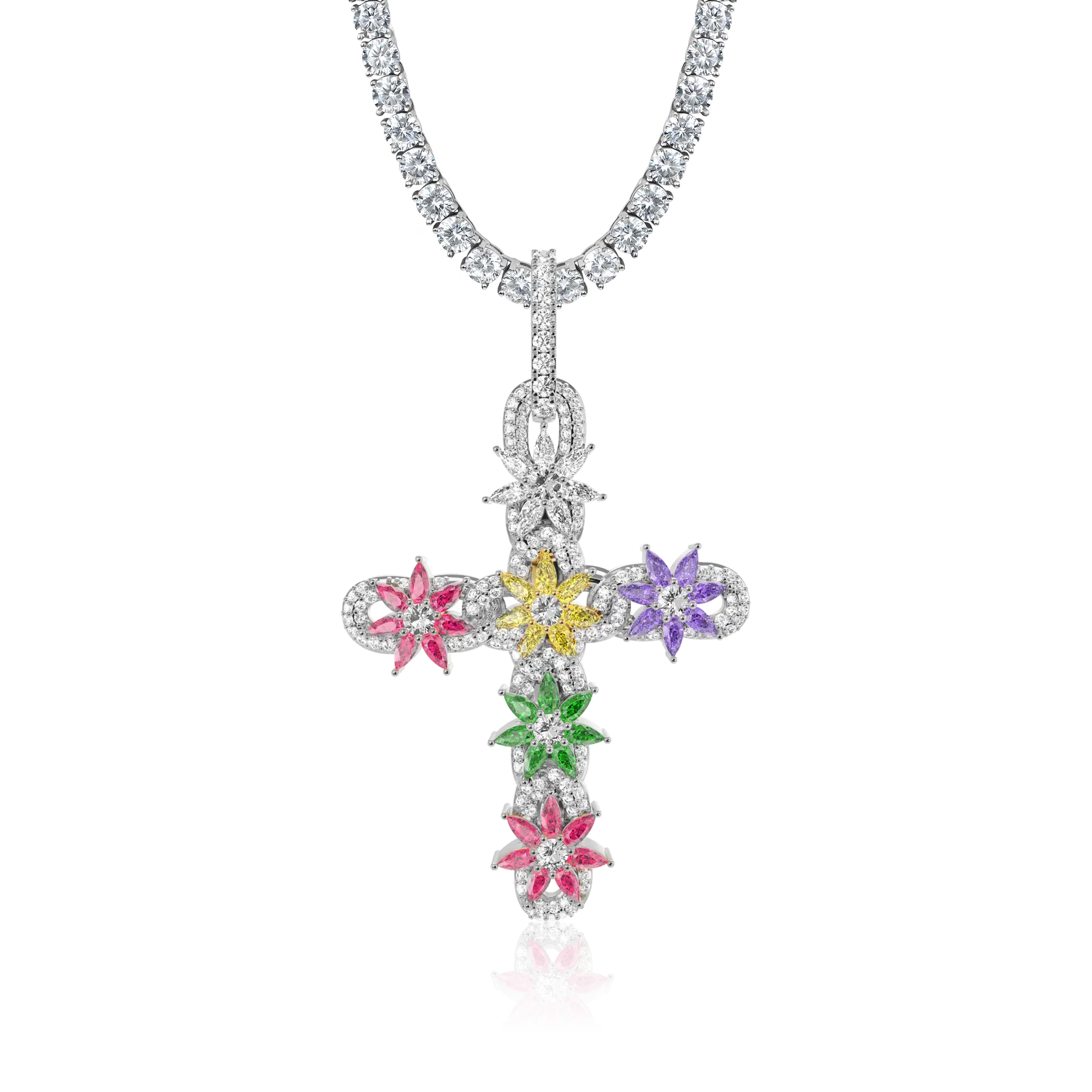 Lily Infinity Cross Pendant - Image 4