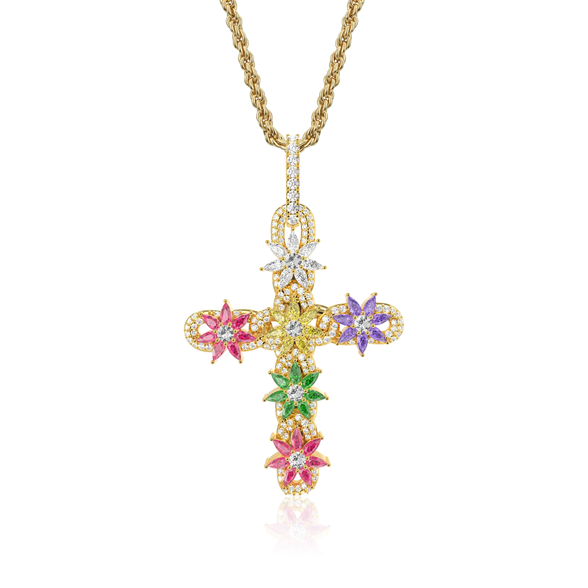 Lily Infinity Cross Pendant - Image 8