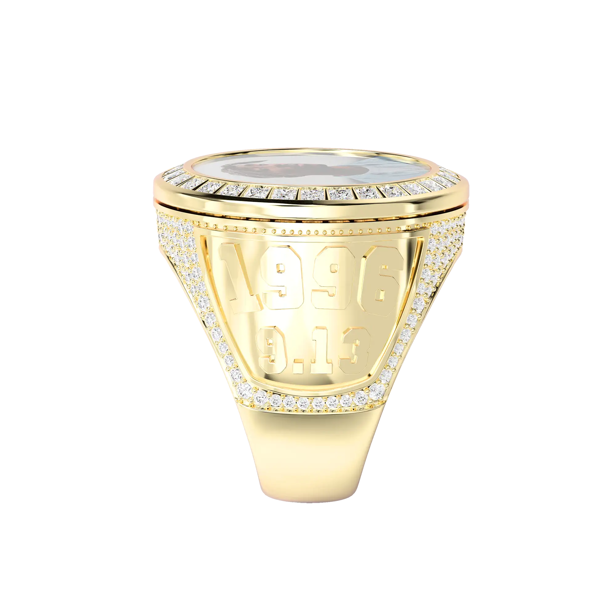 Custom Rotating Photo Championship Ring - Image 7
