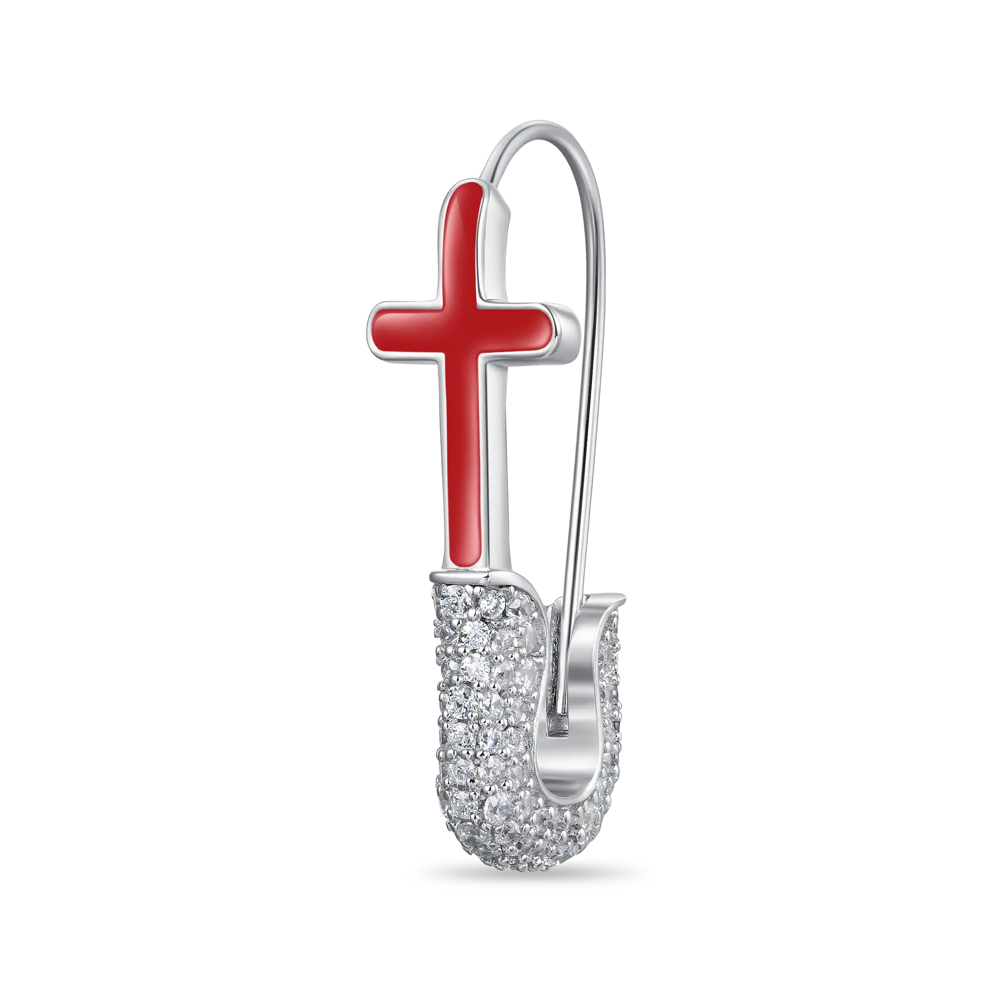 S925 Pin Cross Hoop Earring - Image 13