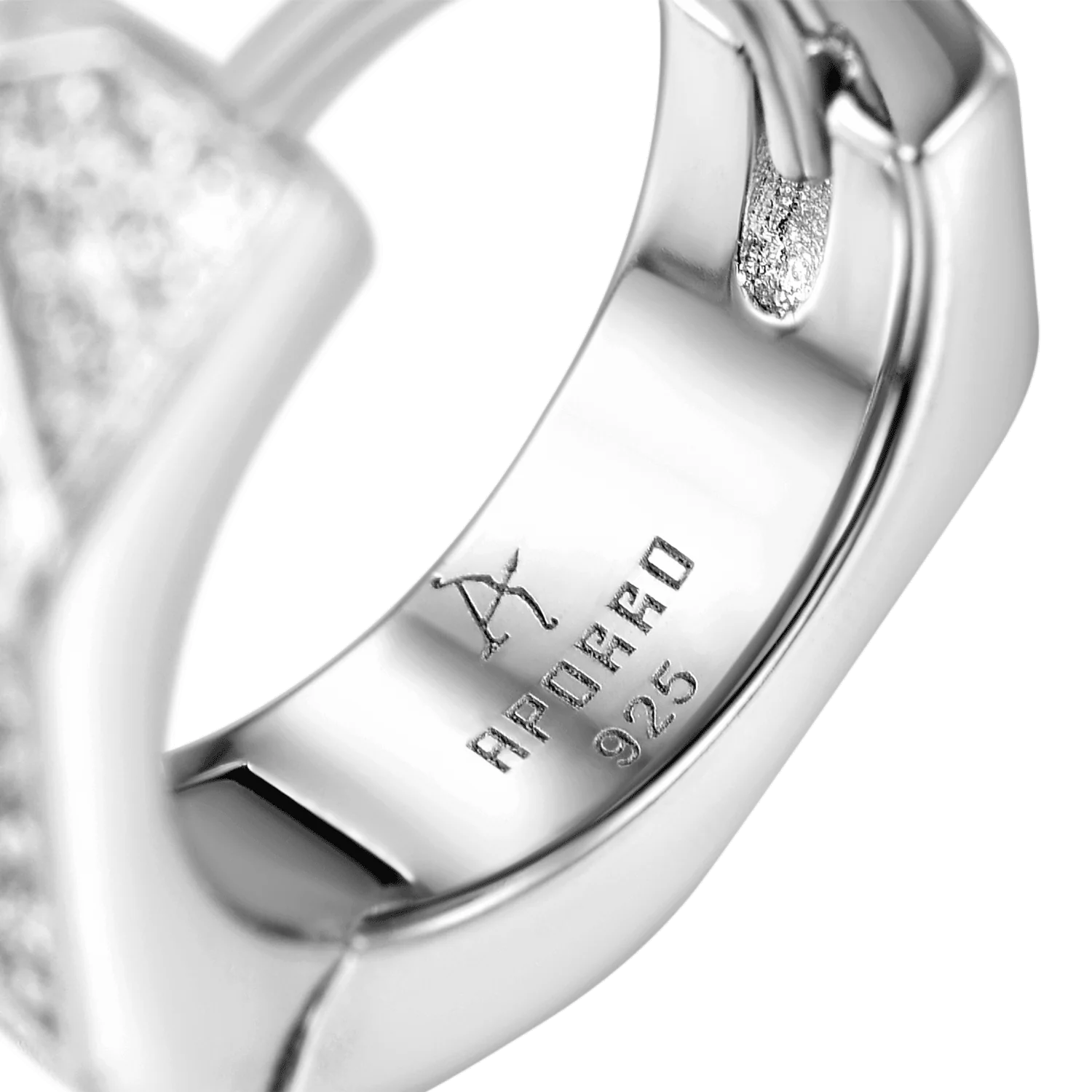Single Pyramid Hoop Earring - Image 4