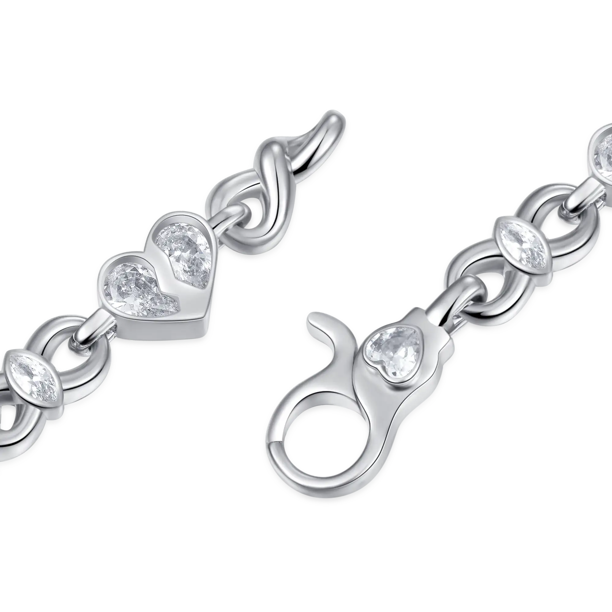 Radiant Hearts Entwined Bracelet - 8mm - Image 11