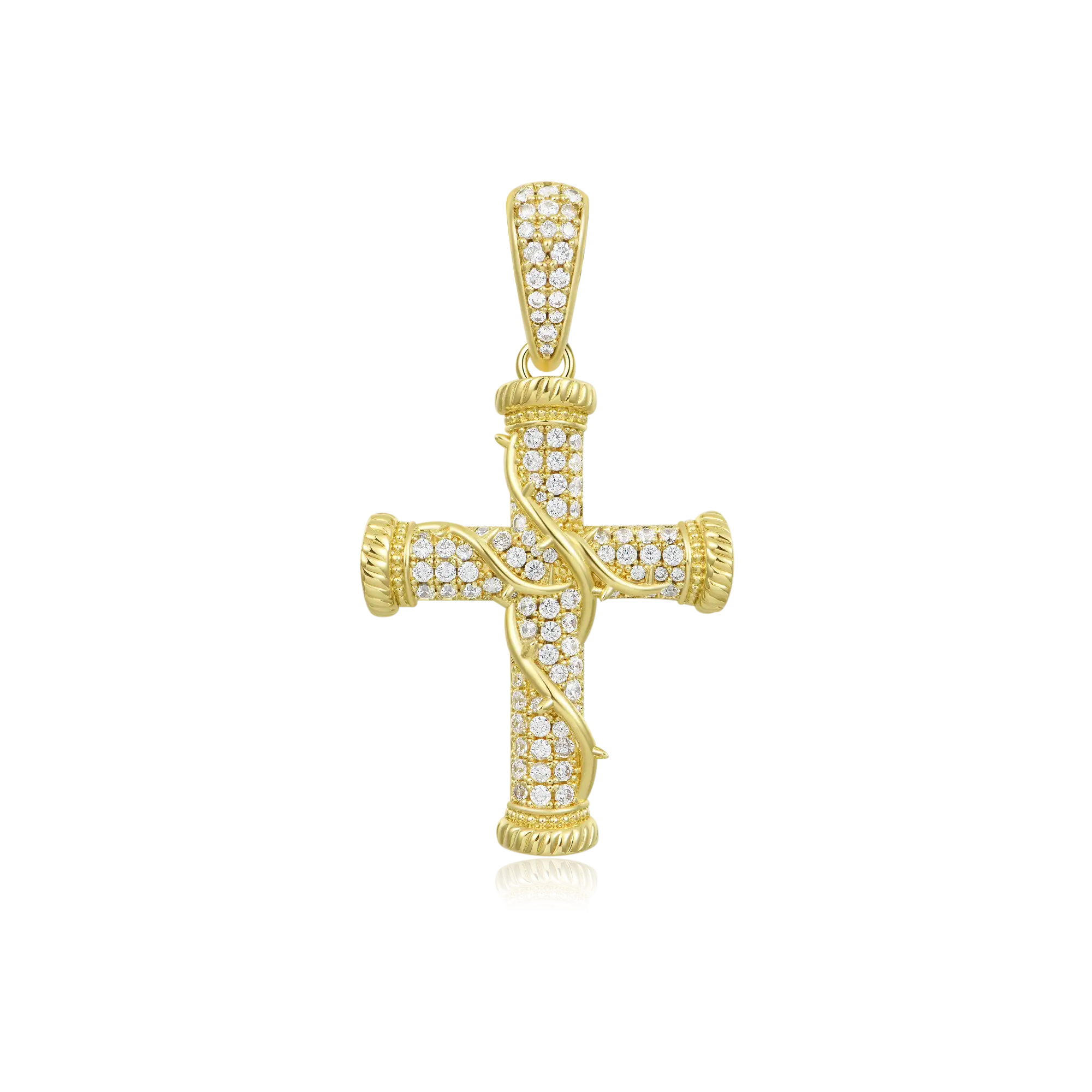 Roman Pillar Thorn Cross Pendant