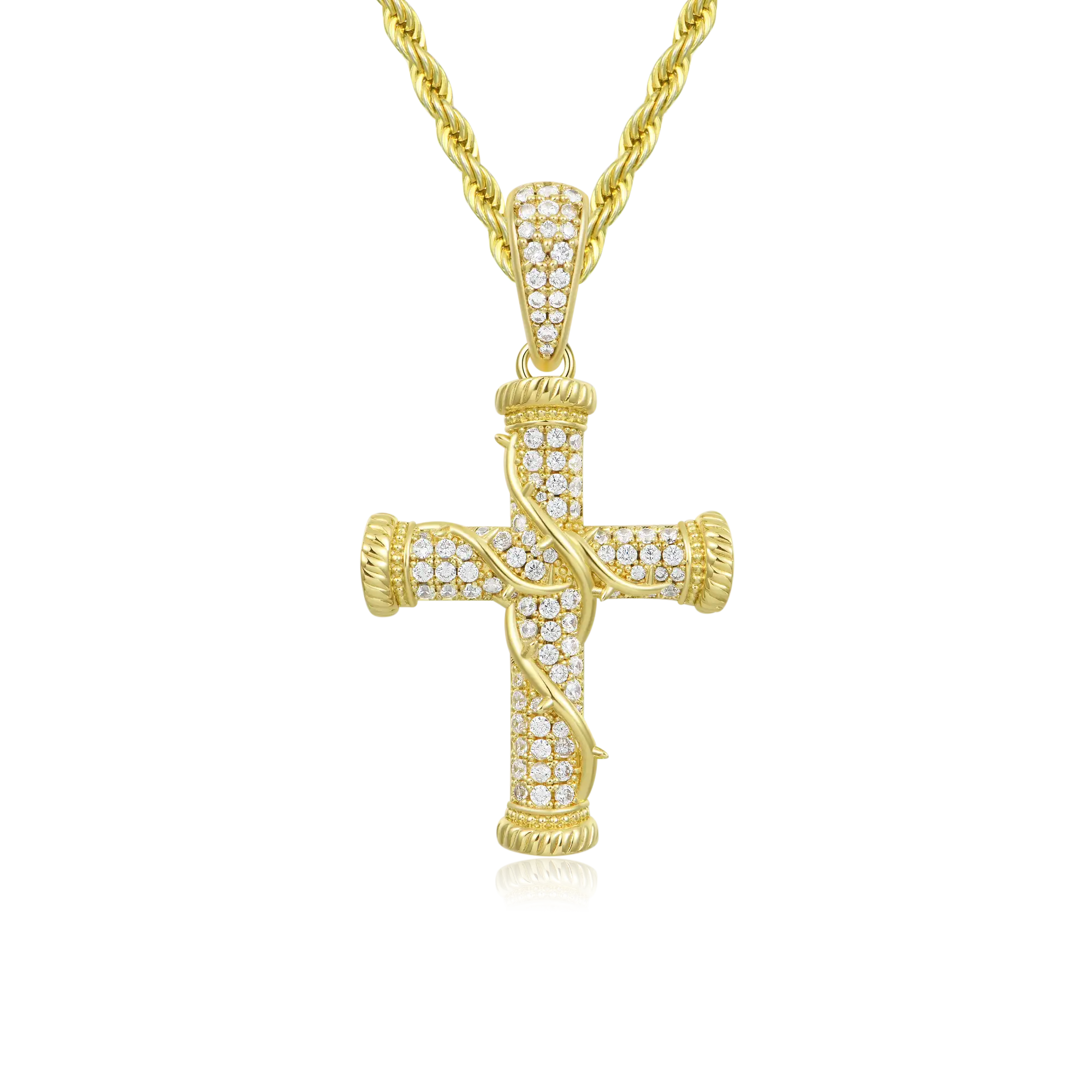 Roman Pillar Thorn Cross Pendant - Image 4