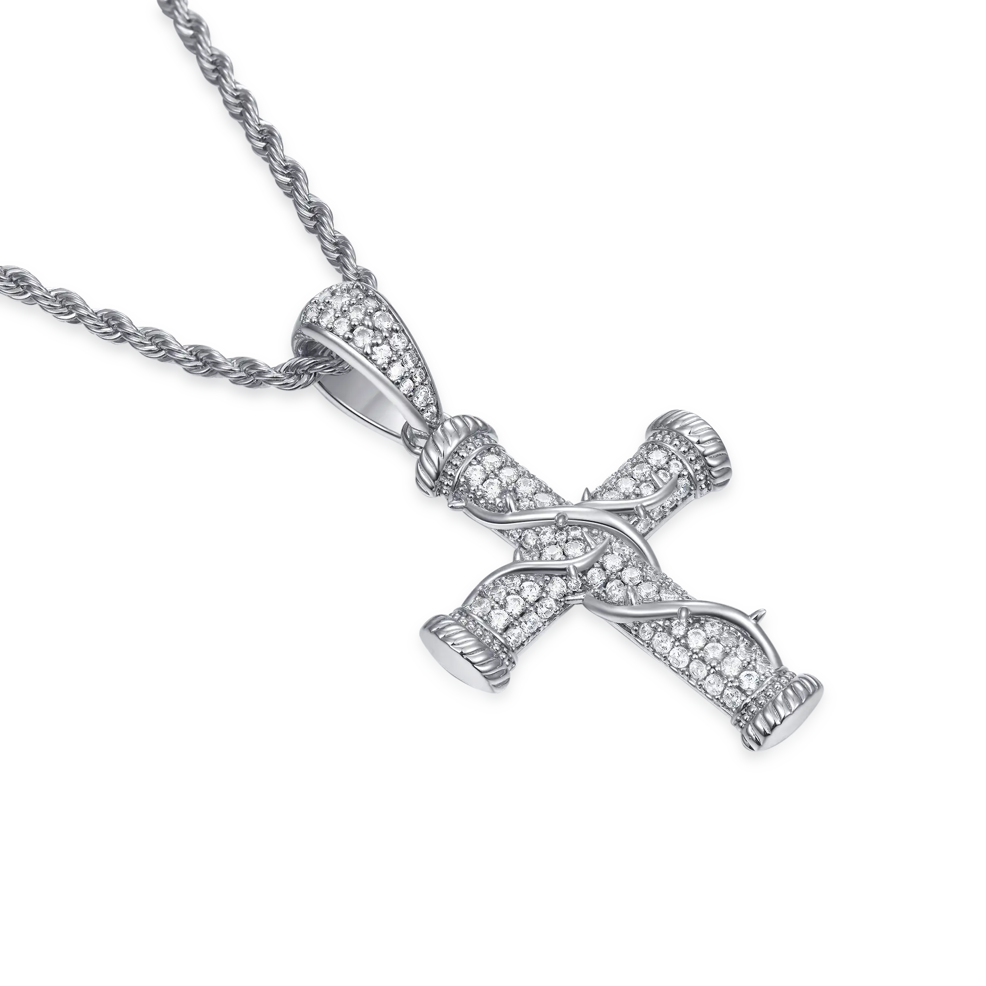 Roman Pillar Thorn Cross Pendant - Image 9