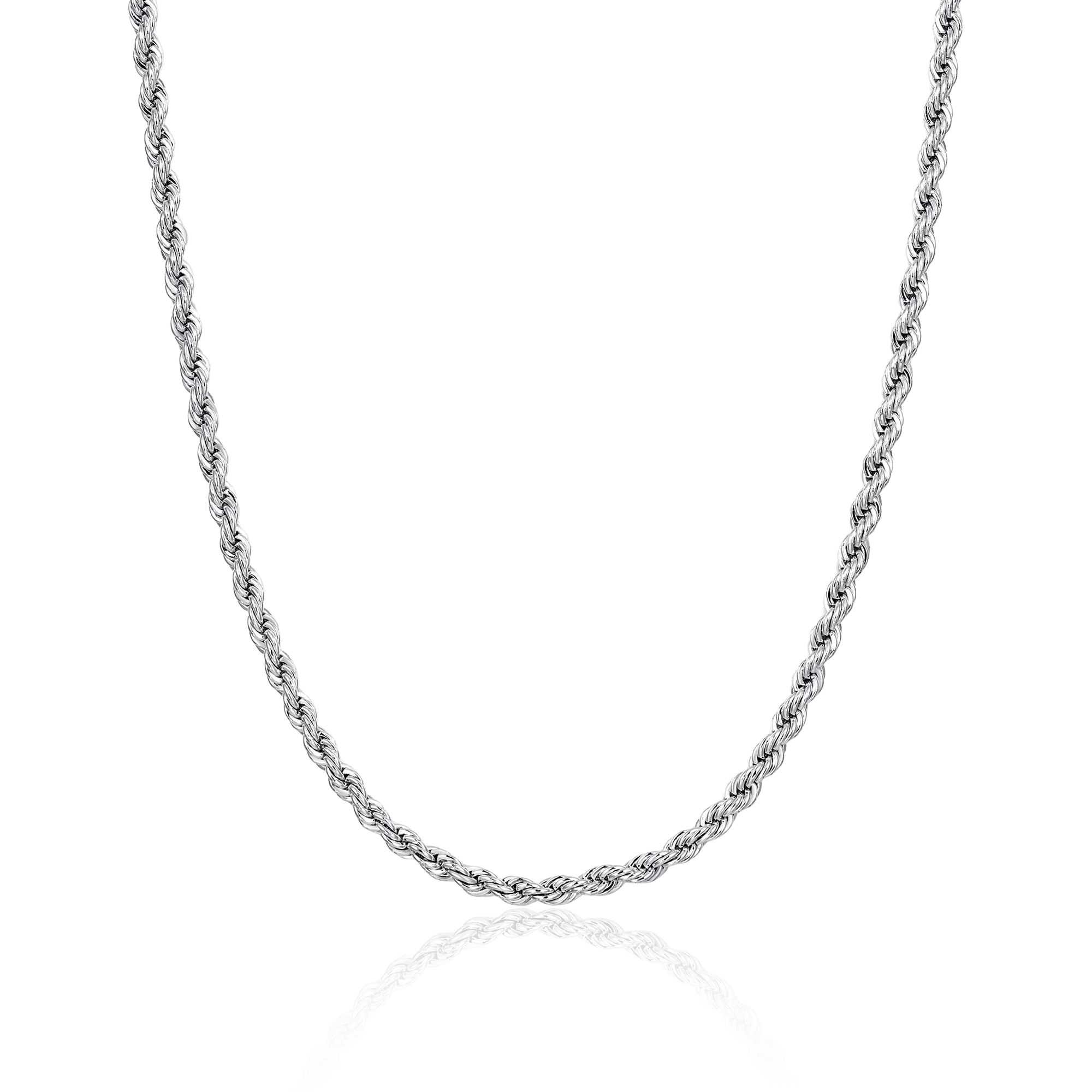 3.5mm Rope Chain - White Gold
