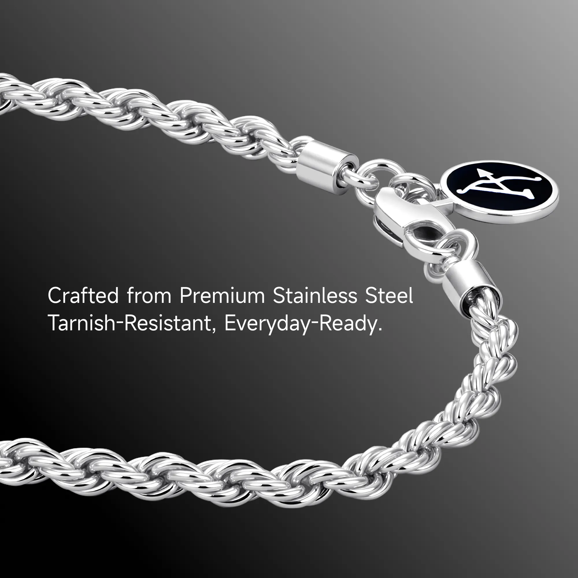 3.5mm Rope Chain - White Gold - Image 3