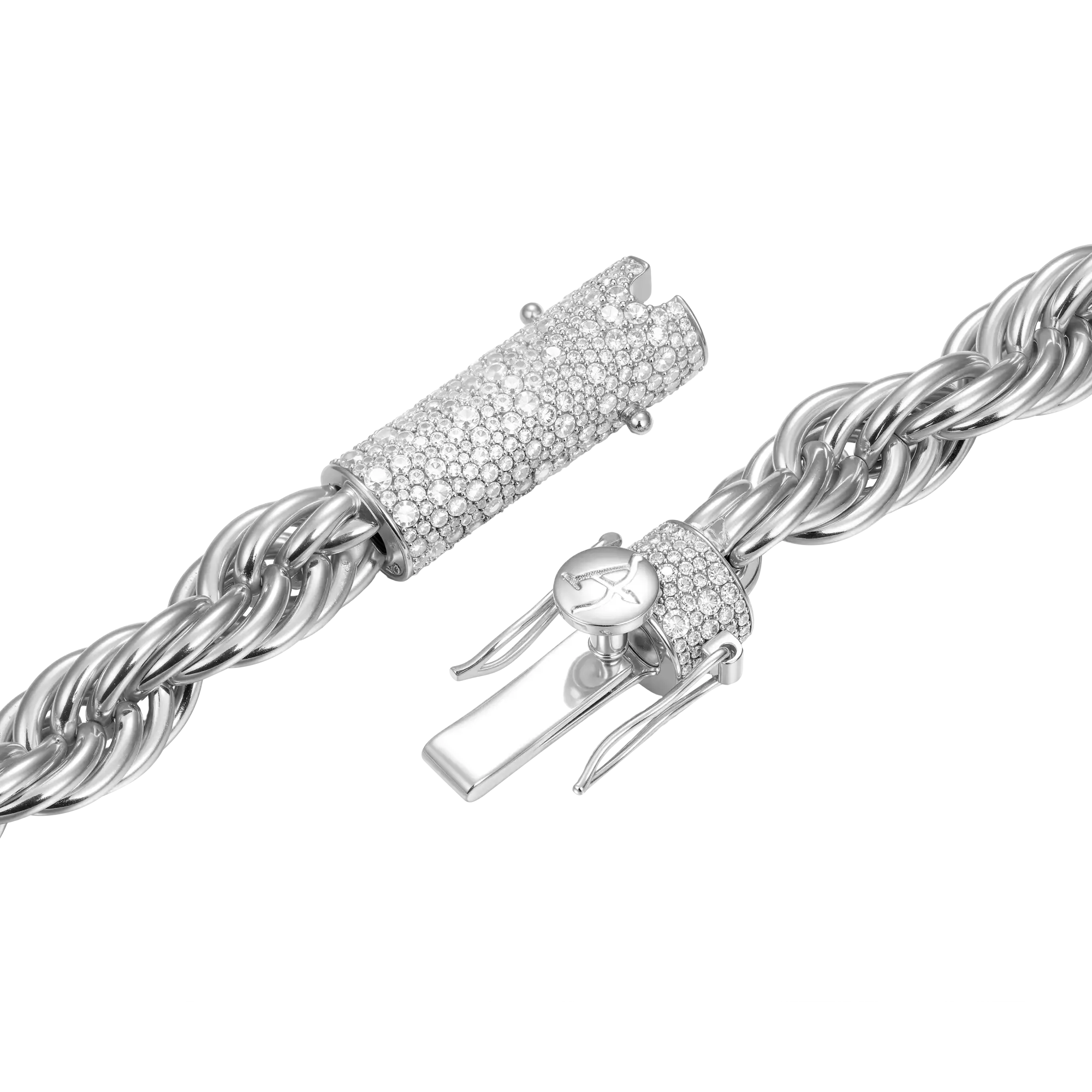 Rope Chain With Iced Clasp - 10mm - Image 10