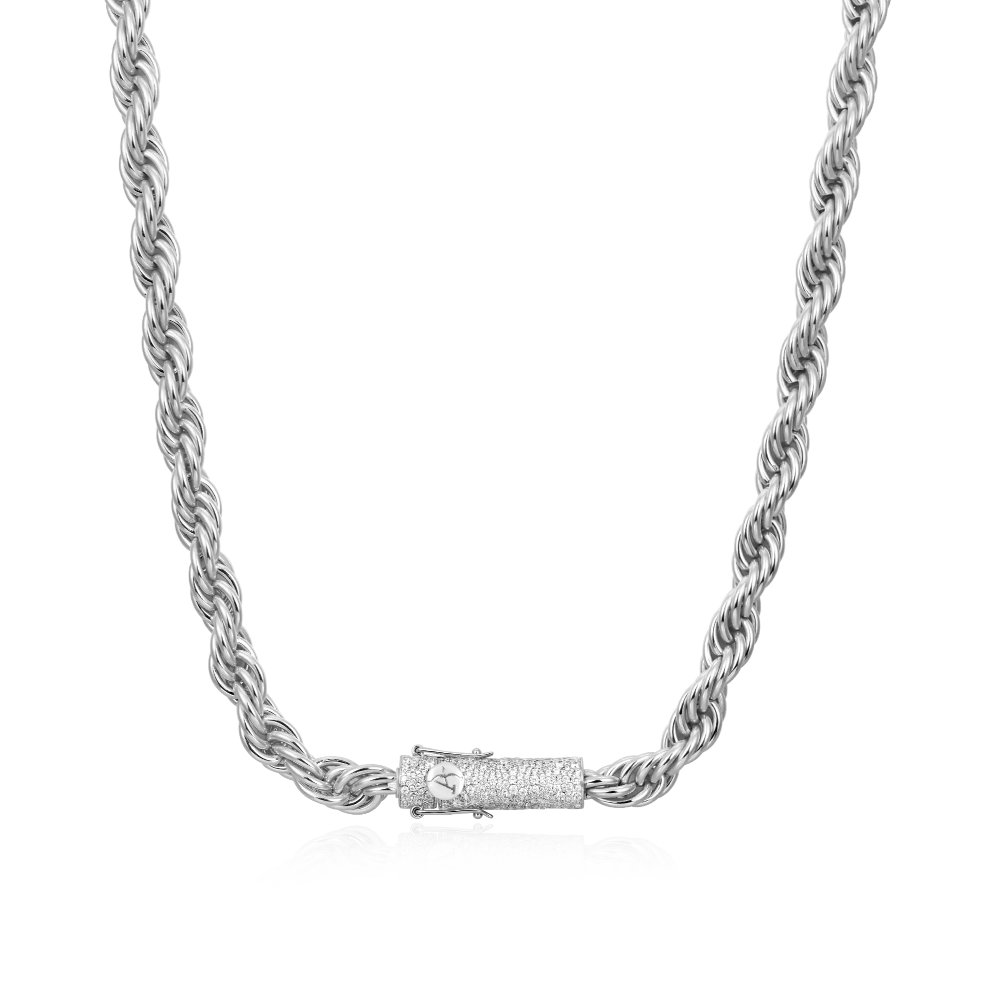 Rope Chain With Iced Clasp - 10mm - Image 6