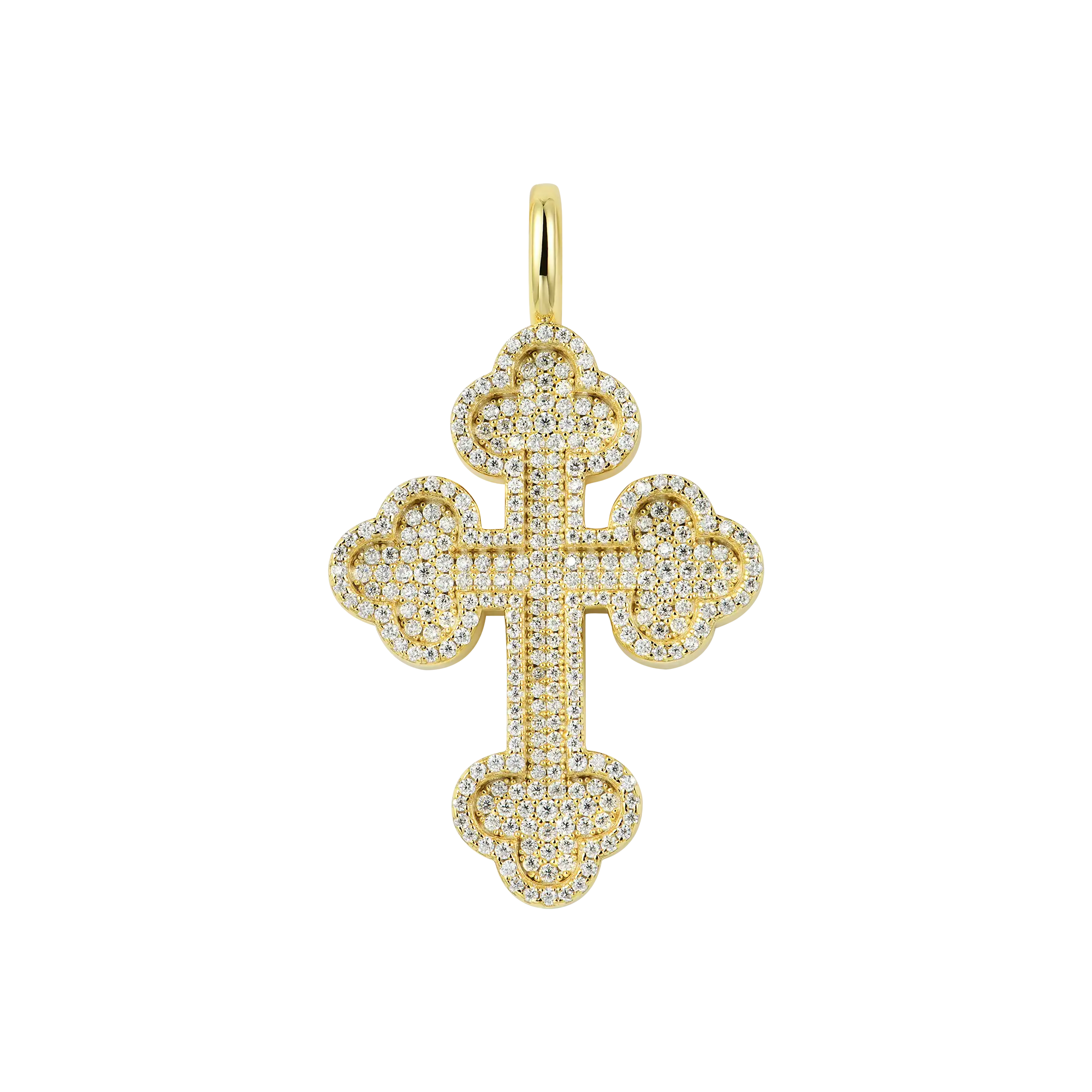 Round Cut Bottoni Cross Pendant