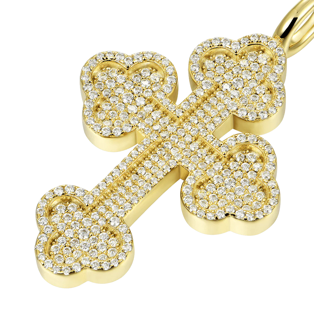 Round Cut Bottoni Cross Pendant - Image 3