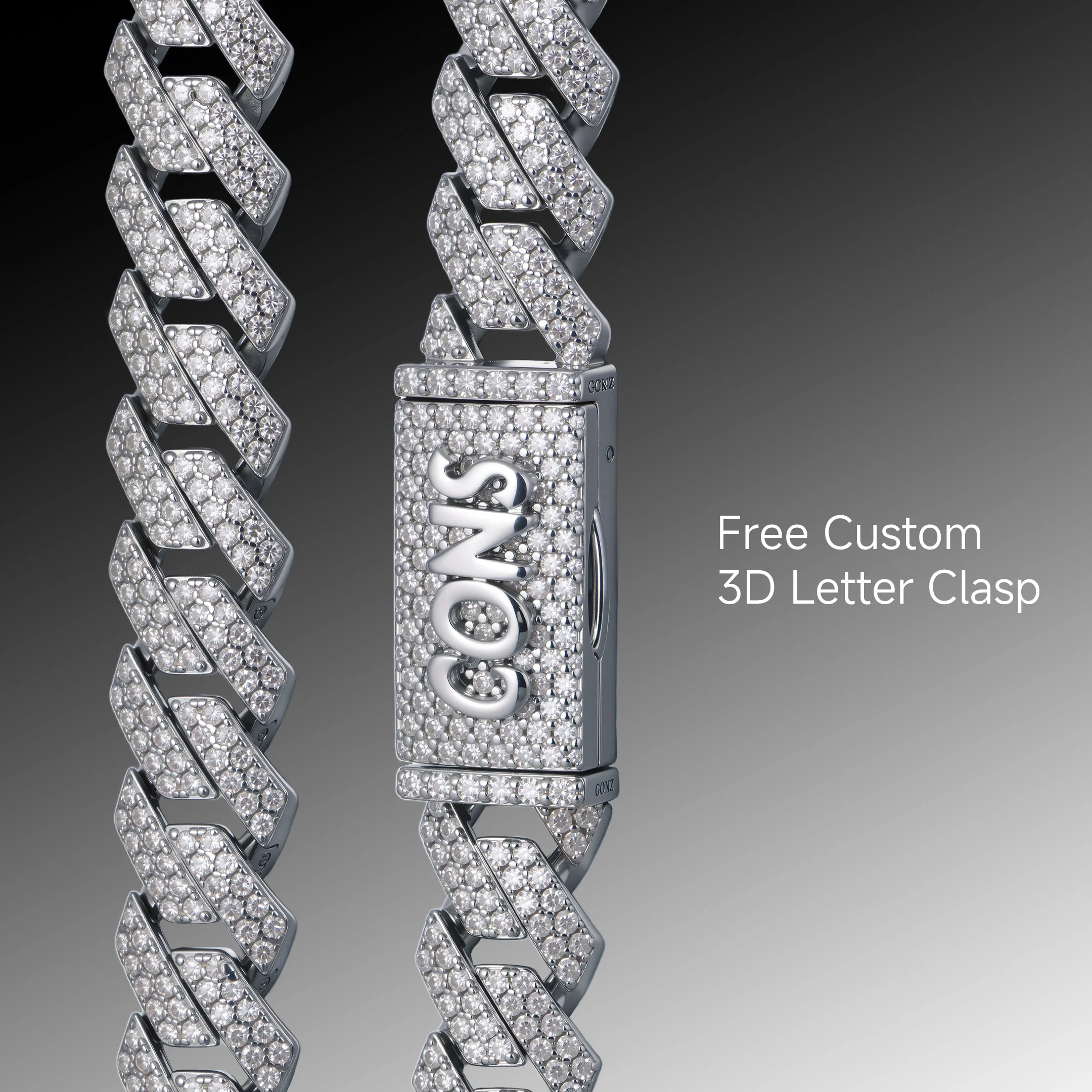 Round Cut Prong Cuban Link Bracelet - 8mm - Image 4
