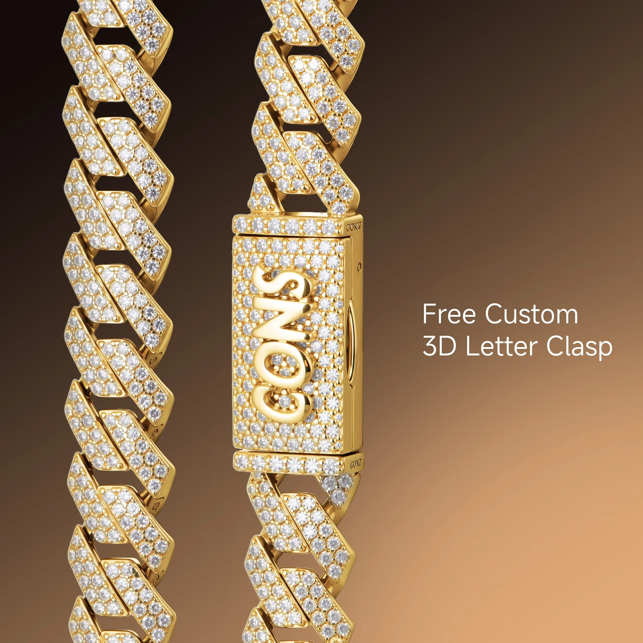Round Cut Prong Cuban Link Bracelet - 8mm - Image 9
