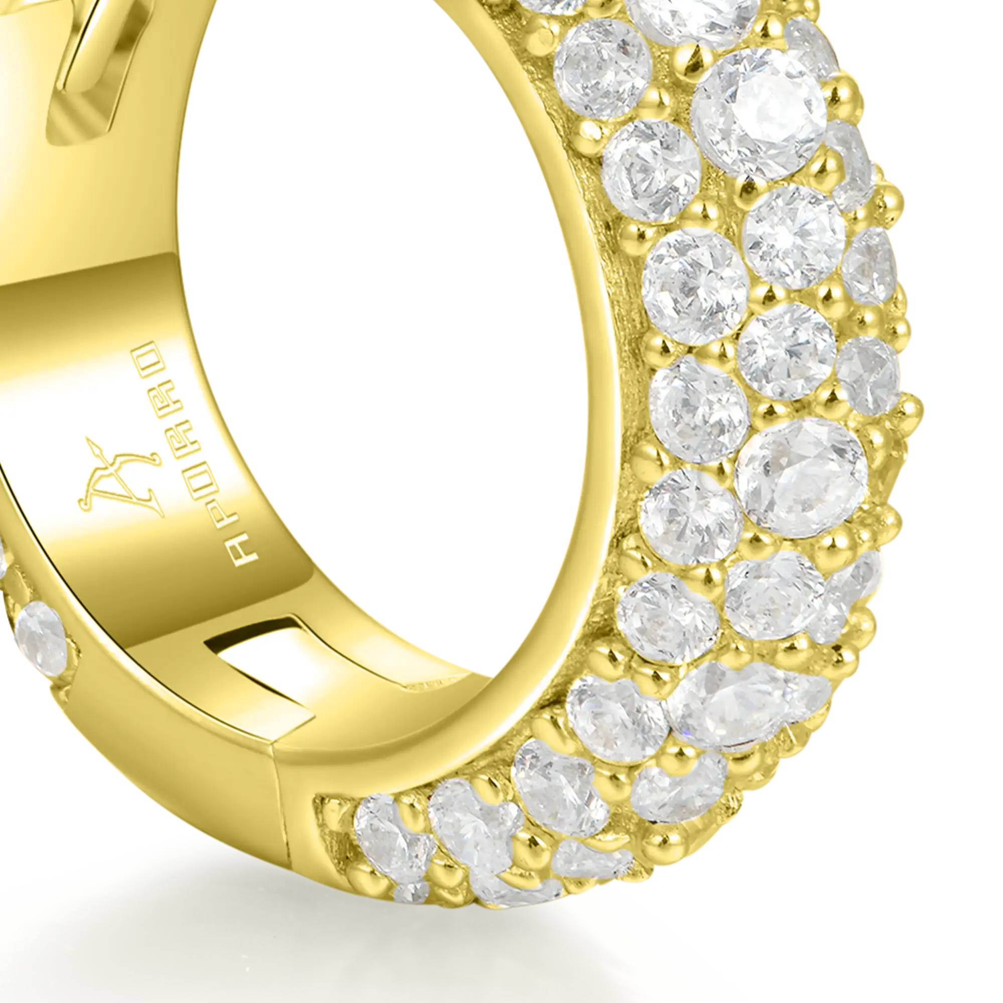 S925 Round Paved Hoop Earrings - Image 16