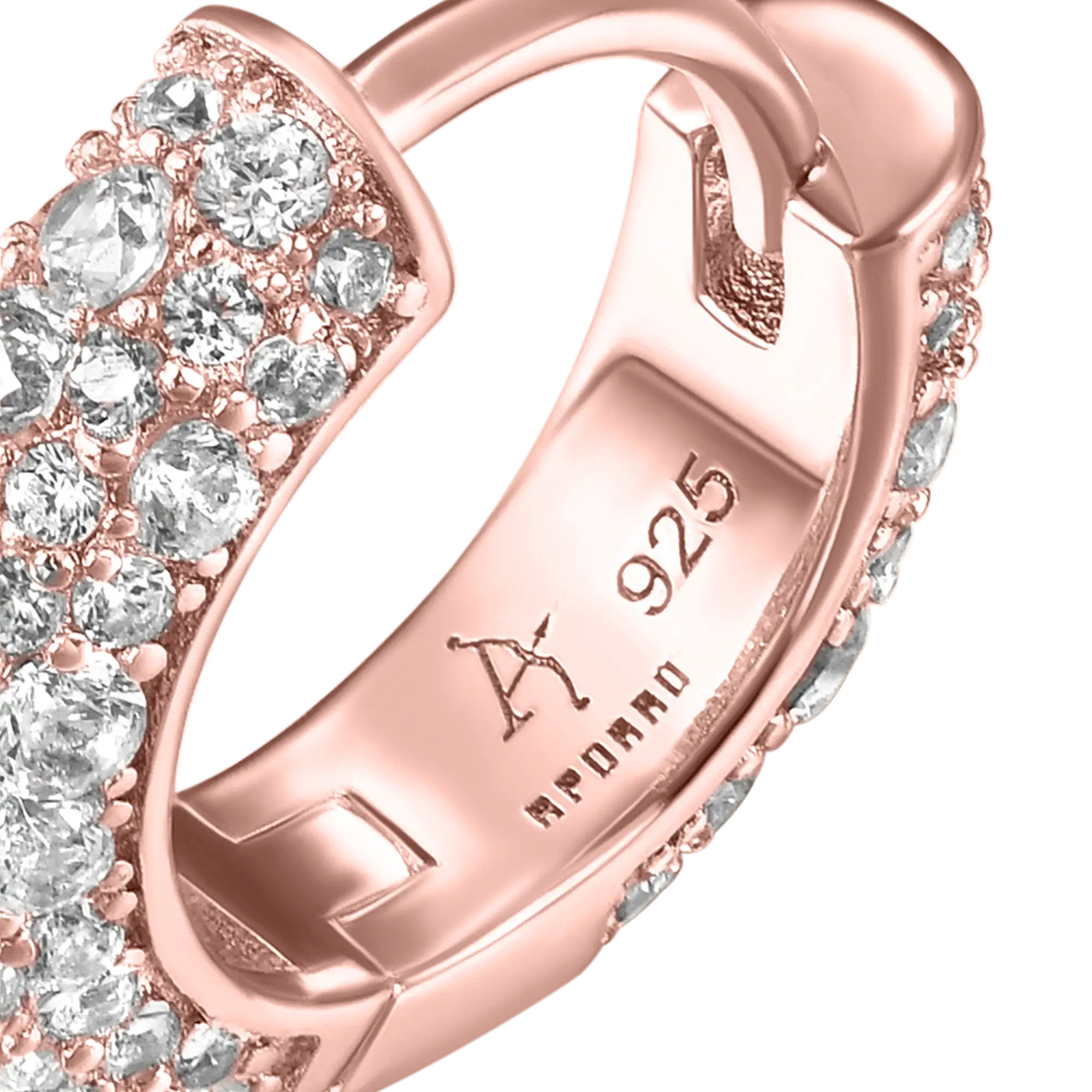 S925 Round Paved Hoop Earrings - Image 23