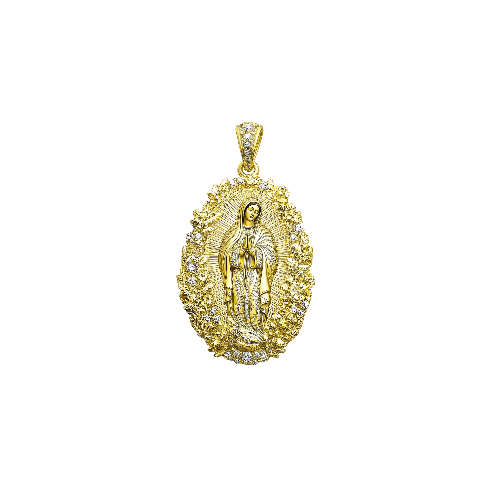 Saint Mary Floral Grace Pendant