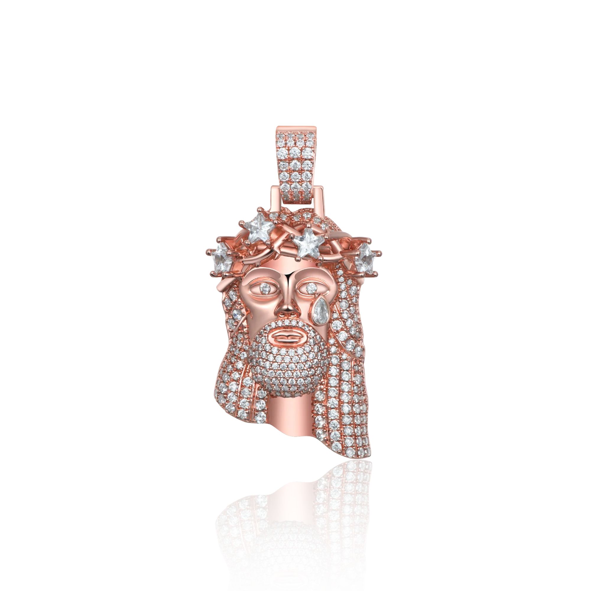 Small Brass Stellar Jesus Pendant