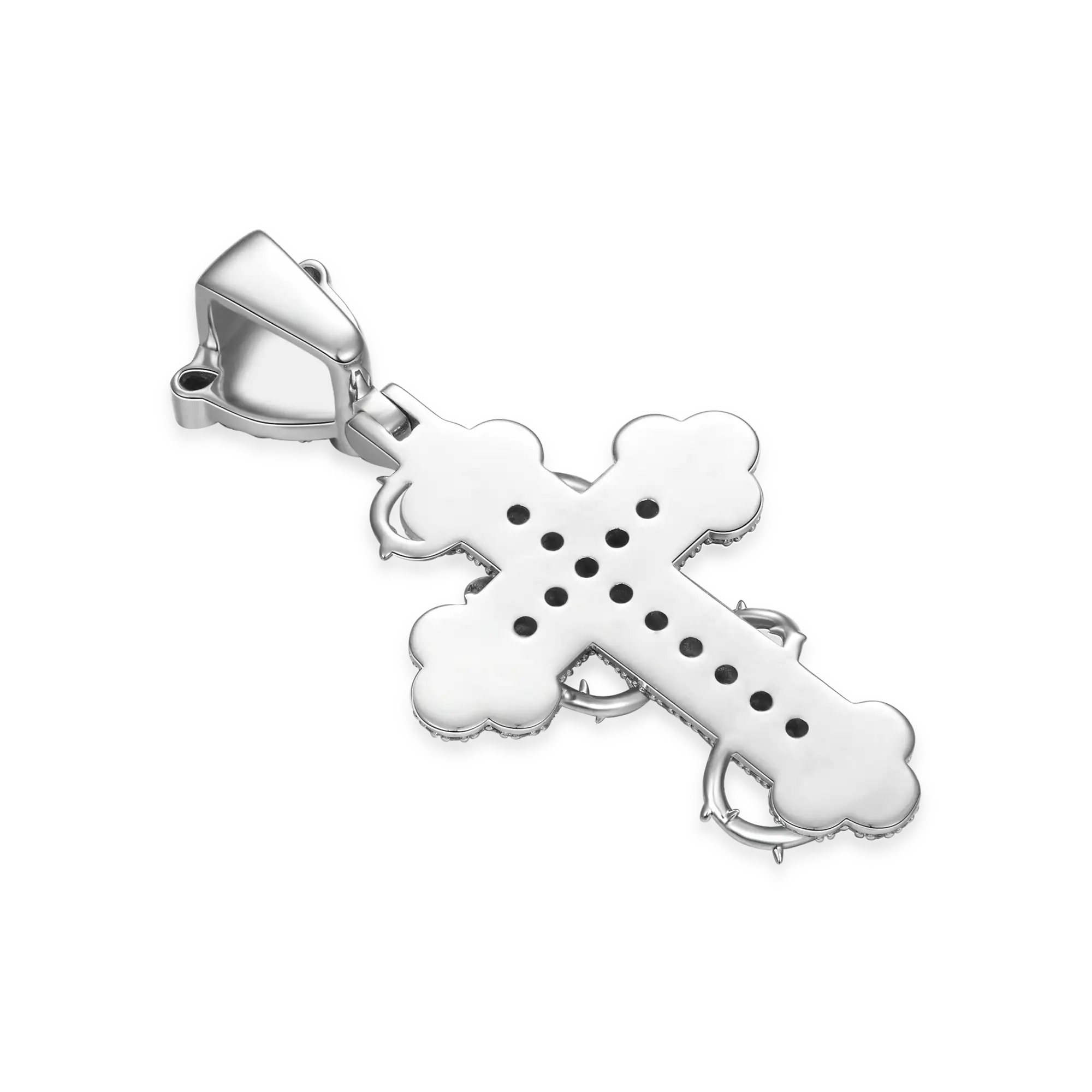 Thorned Blossom Cross Pendant - 40mm - Image 5