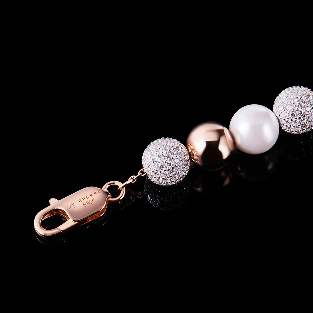 TROVE Pearl Bracelet in 925 Sterling Silver-8" - Image 10