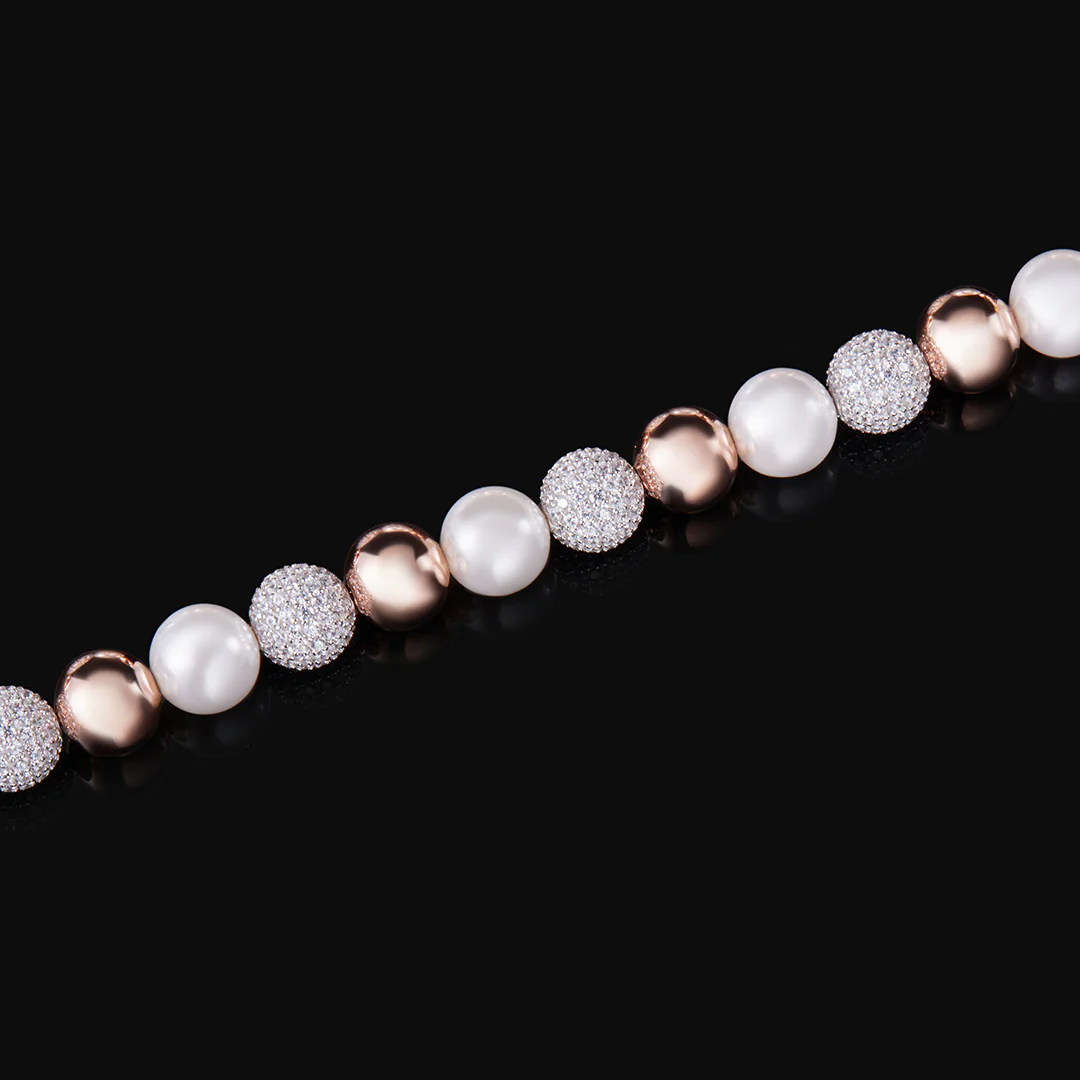 TROVE Pearl Bracelet in 925 Sterling Silver-8" - Image 11