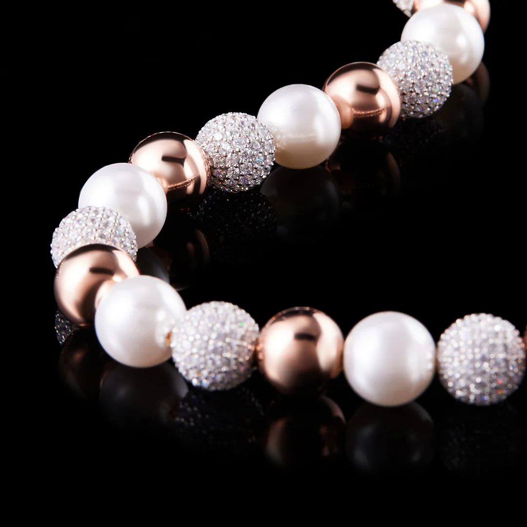TROVE Pearl Bracelet in 925 Sterling Silver-8" - Image 3