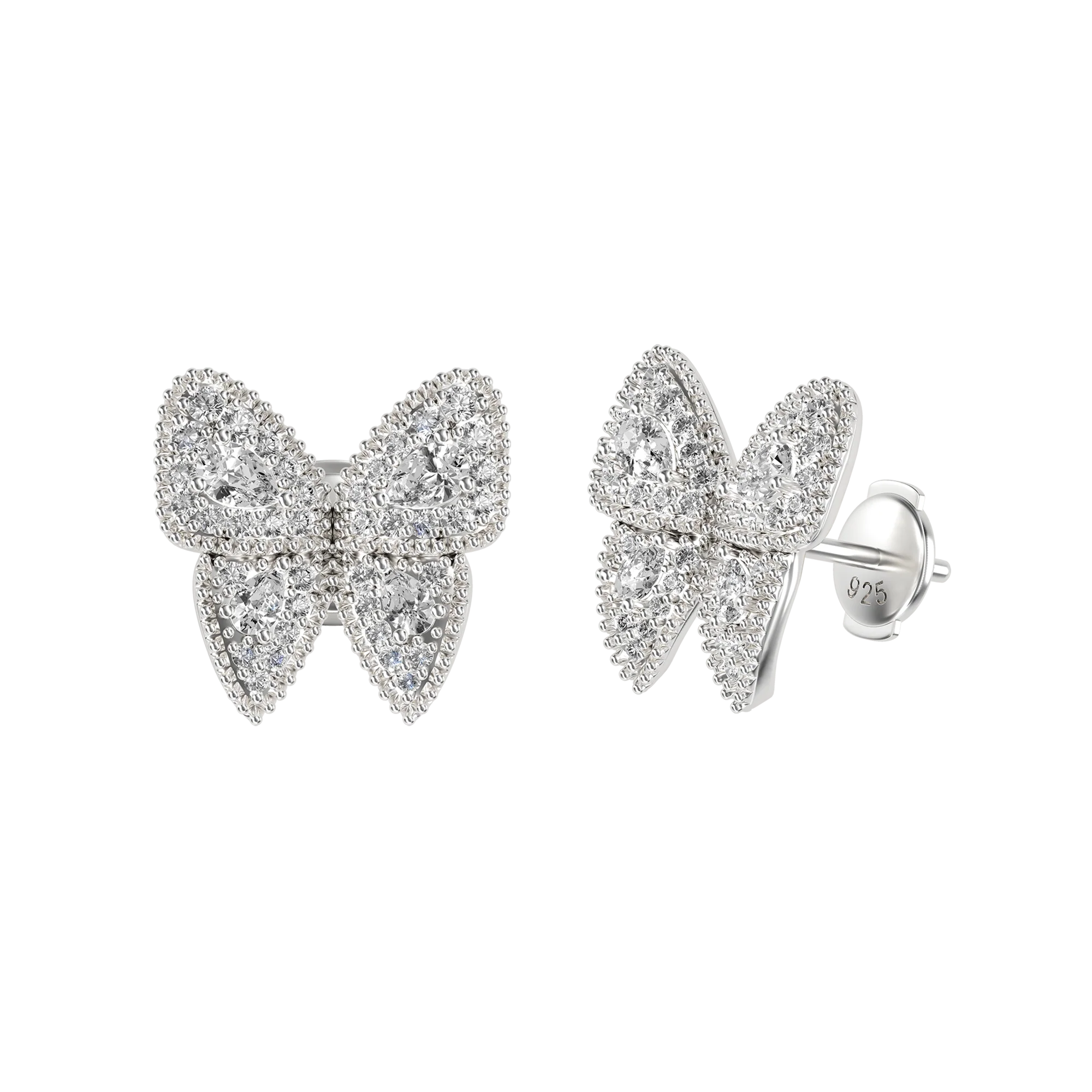 Vivid Clustered Butterfly Stud Earring - Single - Image 5