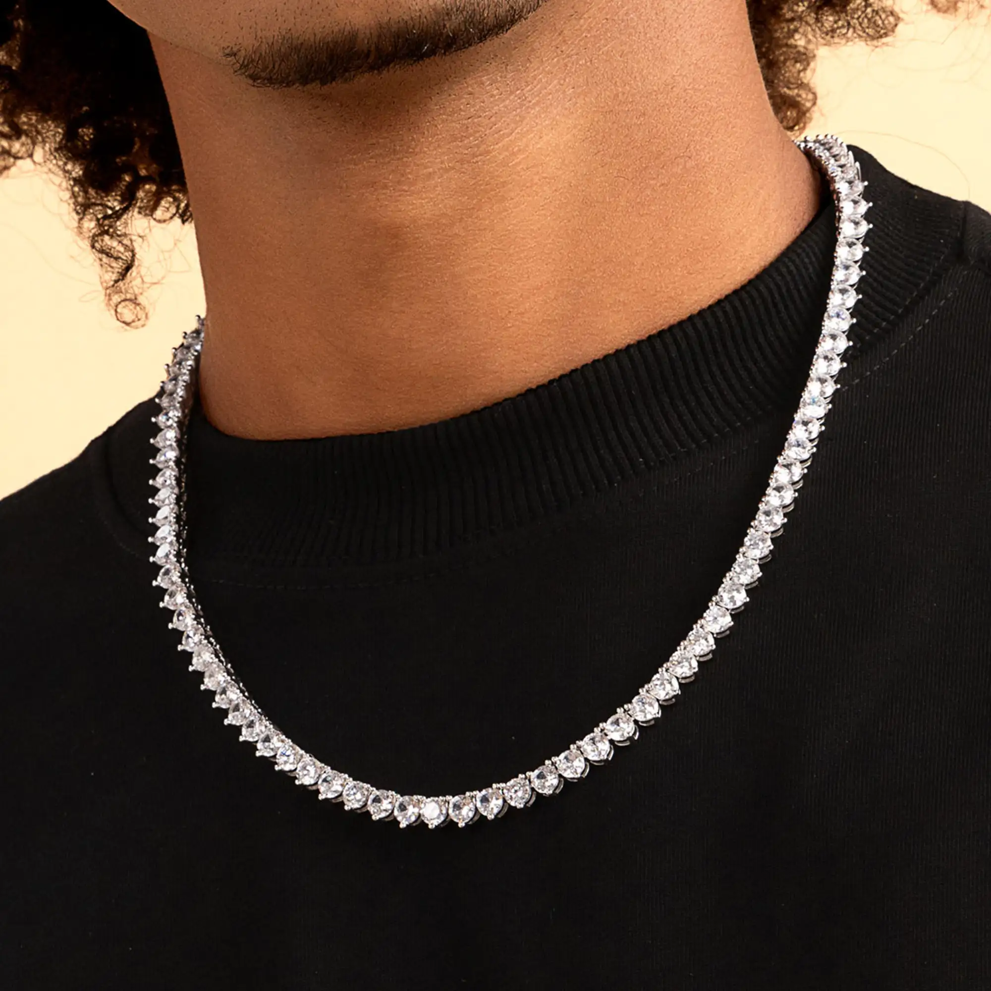 Aporro A® Iced 3-Prong Tennis Chain - 5mm - Image 2