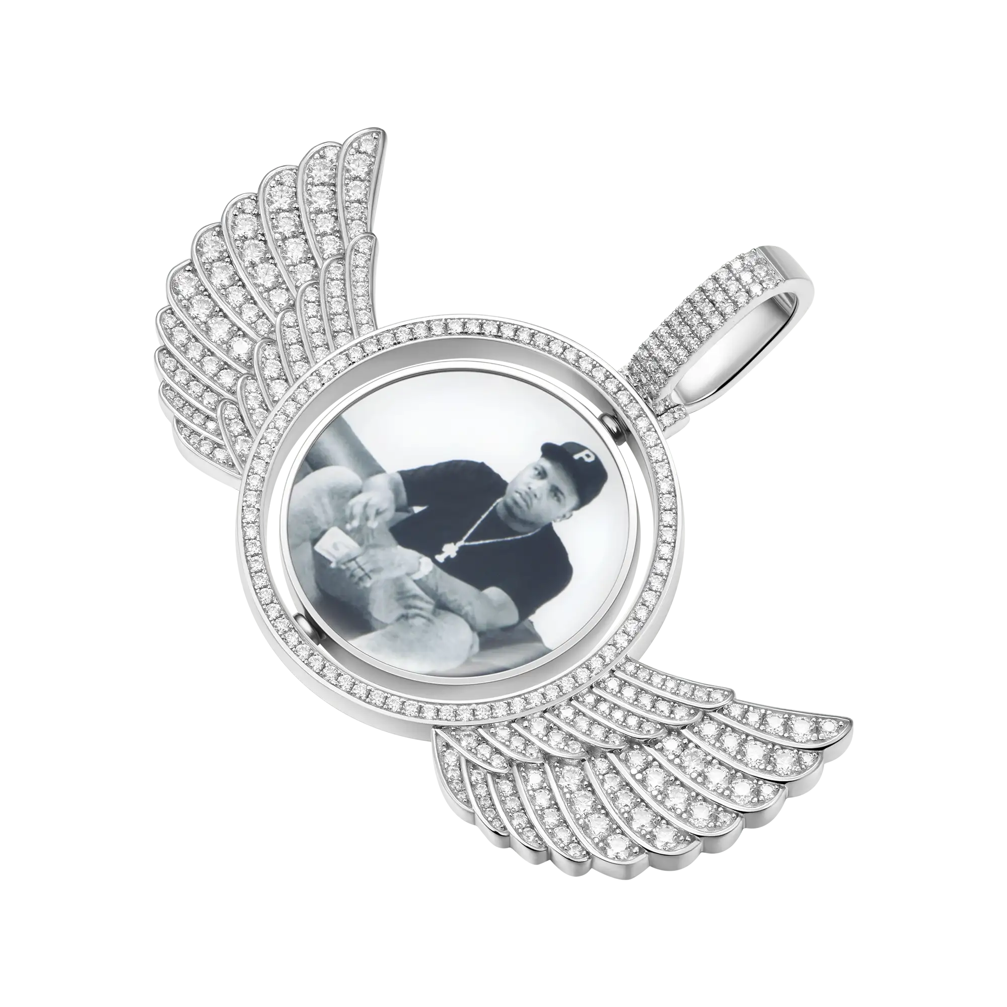 Custom Rotating Wings Photo Pendant - Image 3