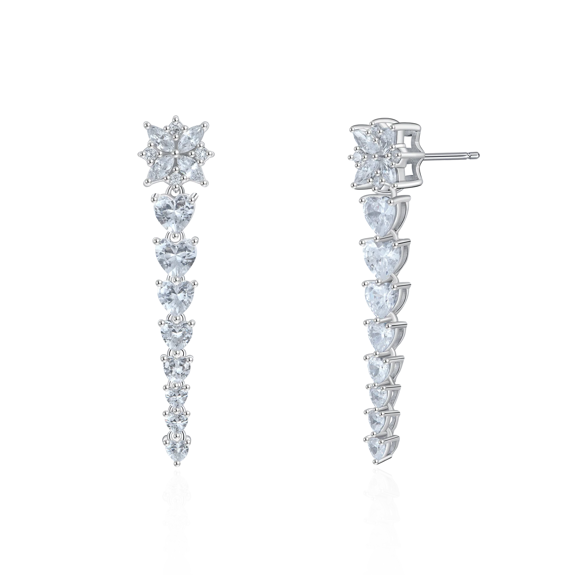 S925 Charming Heart Dop Earring