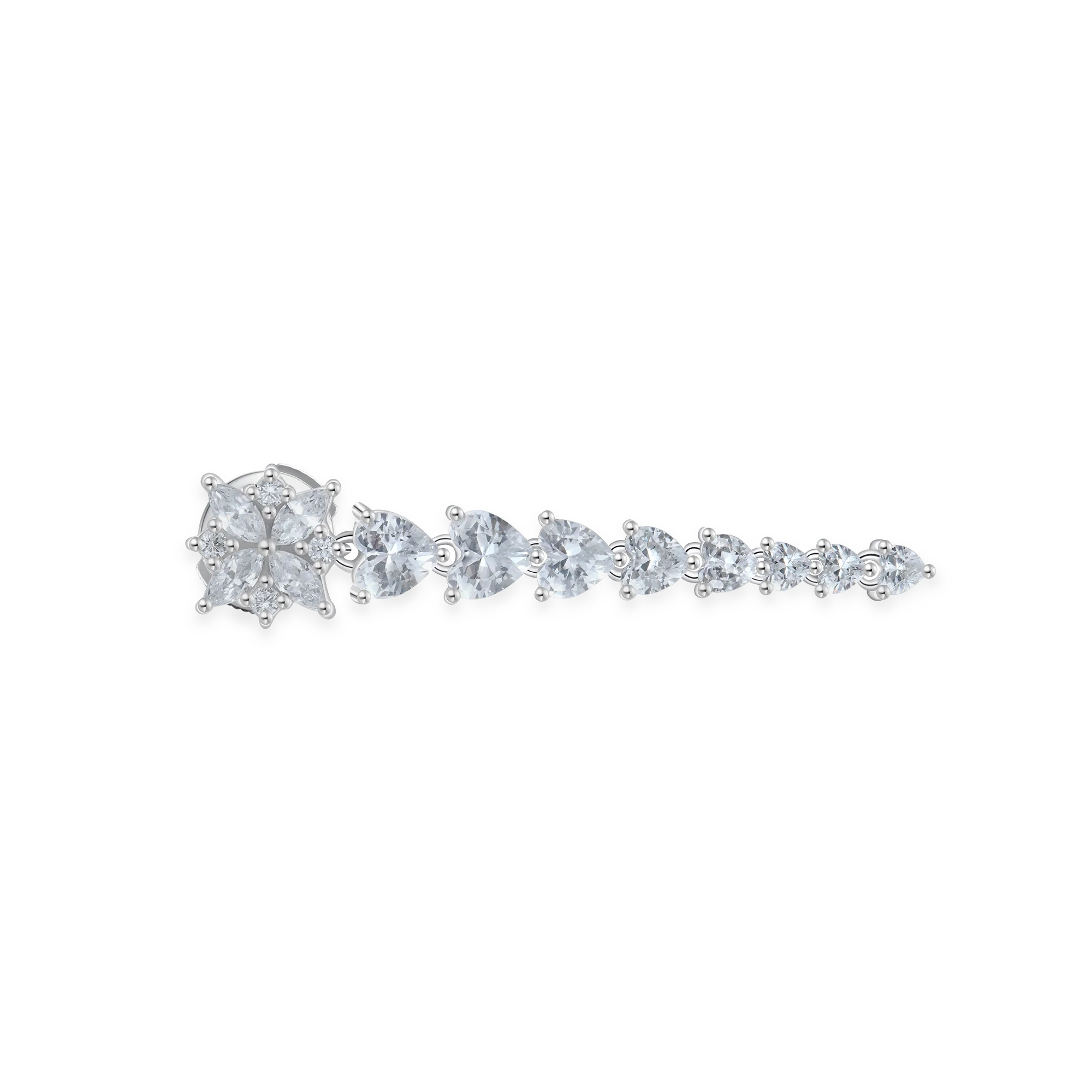 S925 Charming Heart Dop Earring - Image 4