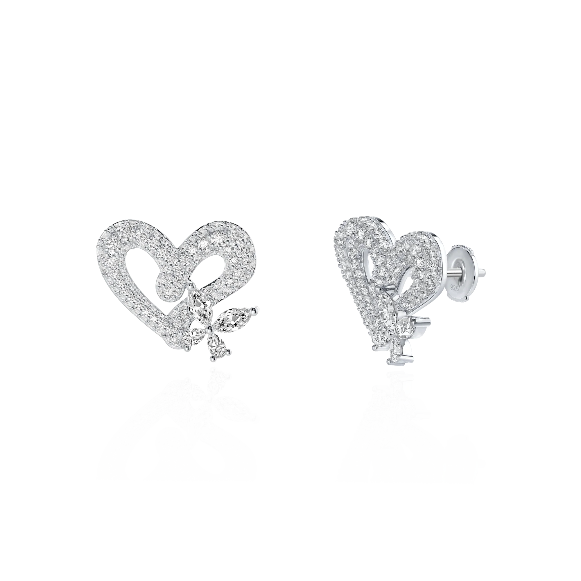 S925 Loving Grace Butterfly Stud Earring