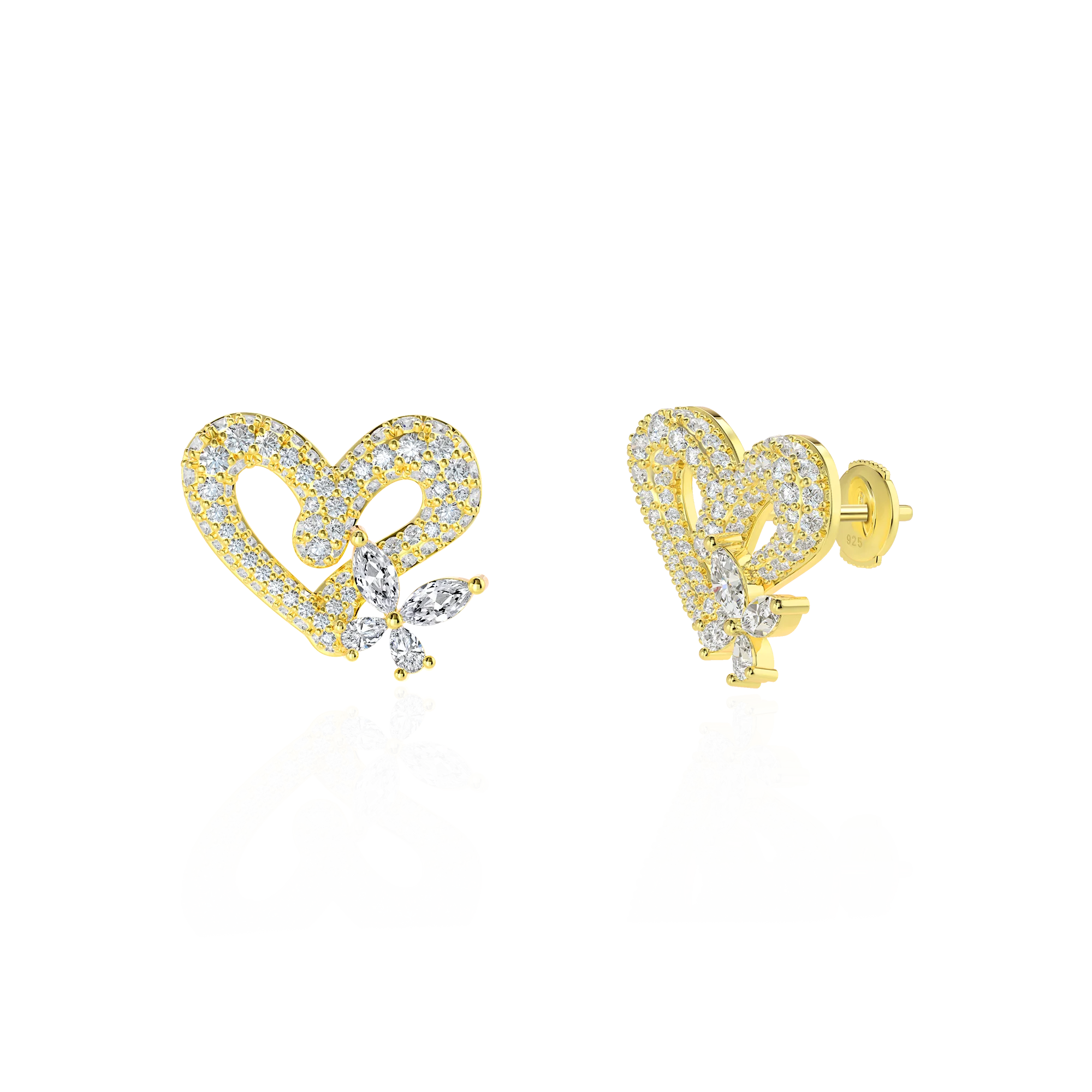 S925 Loving Grace Butterfly Stud Earring - Image 6