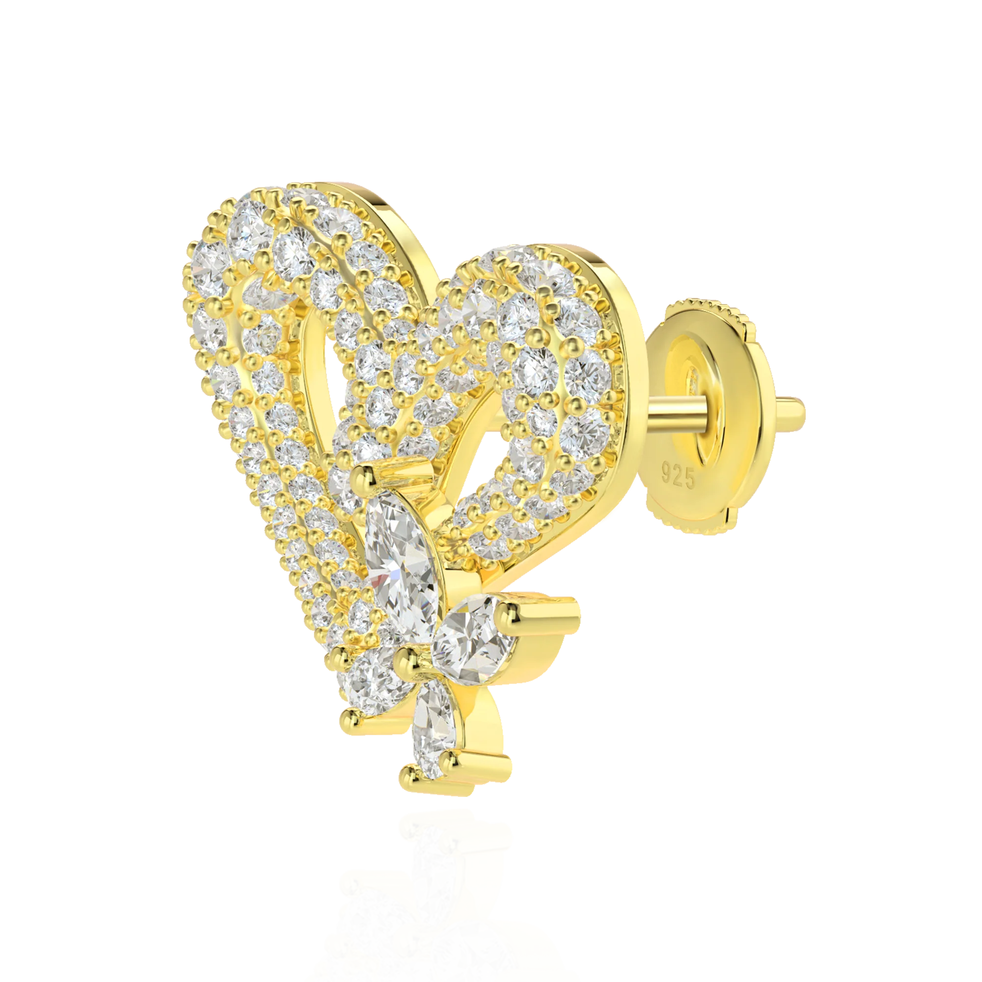 S925 Loving Grace Butterfly Stud Earring - Image 7