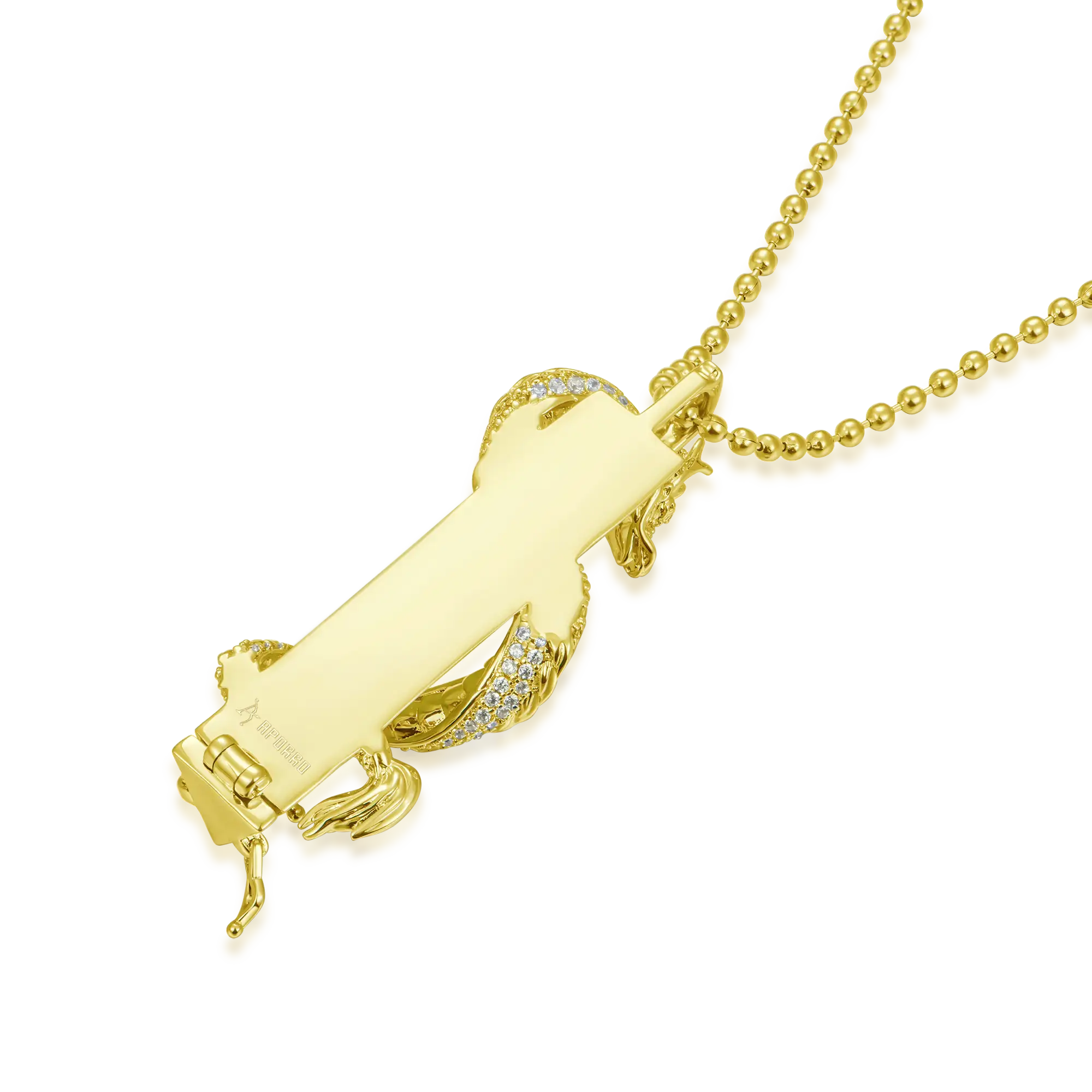 WONG Ⅱ Iced Out Jade Column Pendant - Image 11