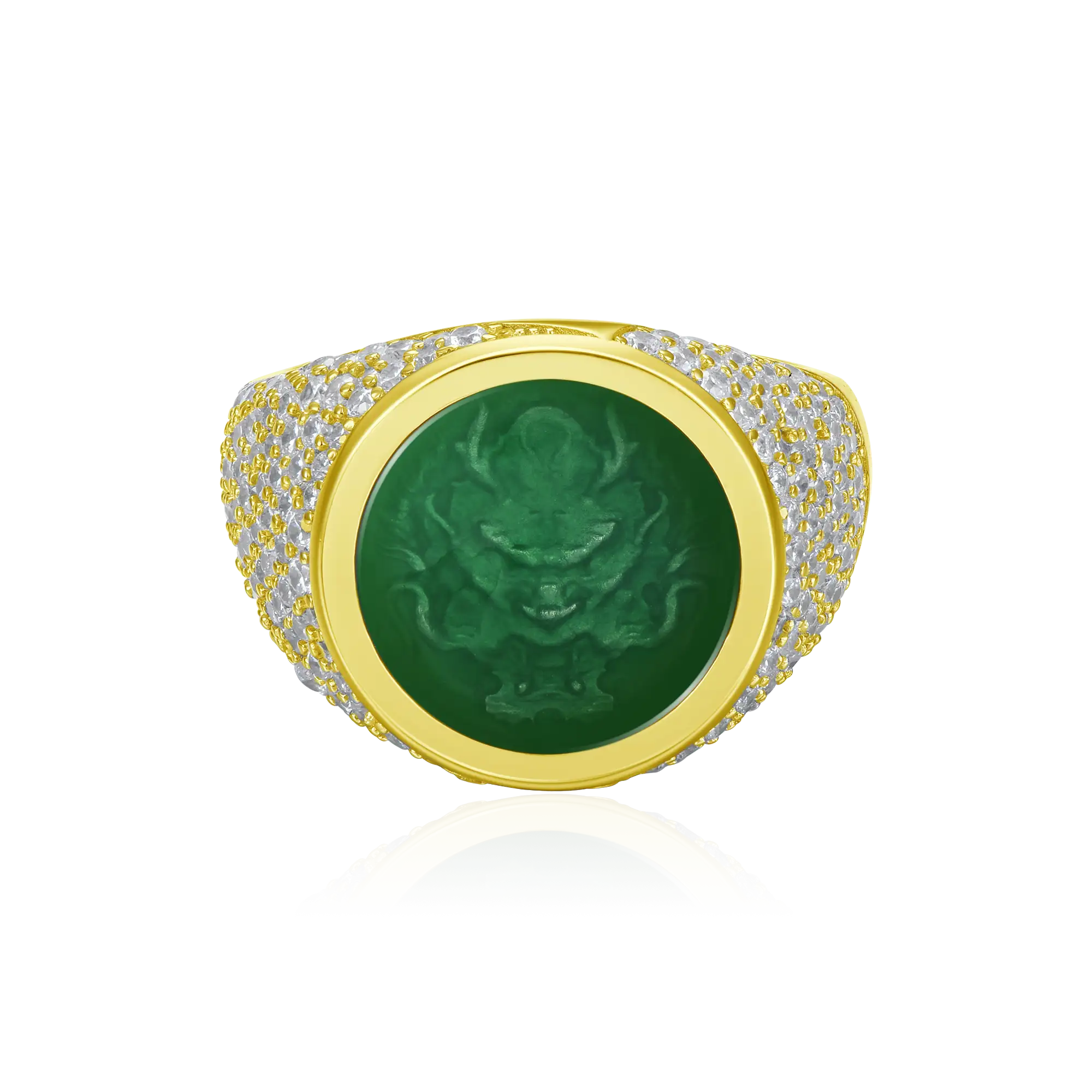 WONG Ⅱ Ridge Iced Out Signet Ring - Image 7