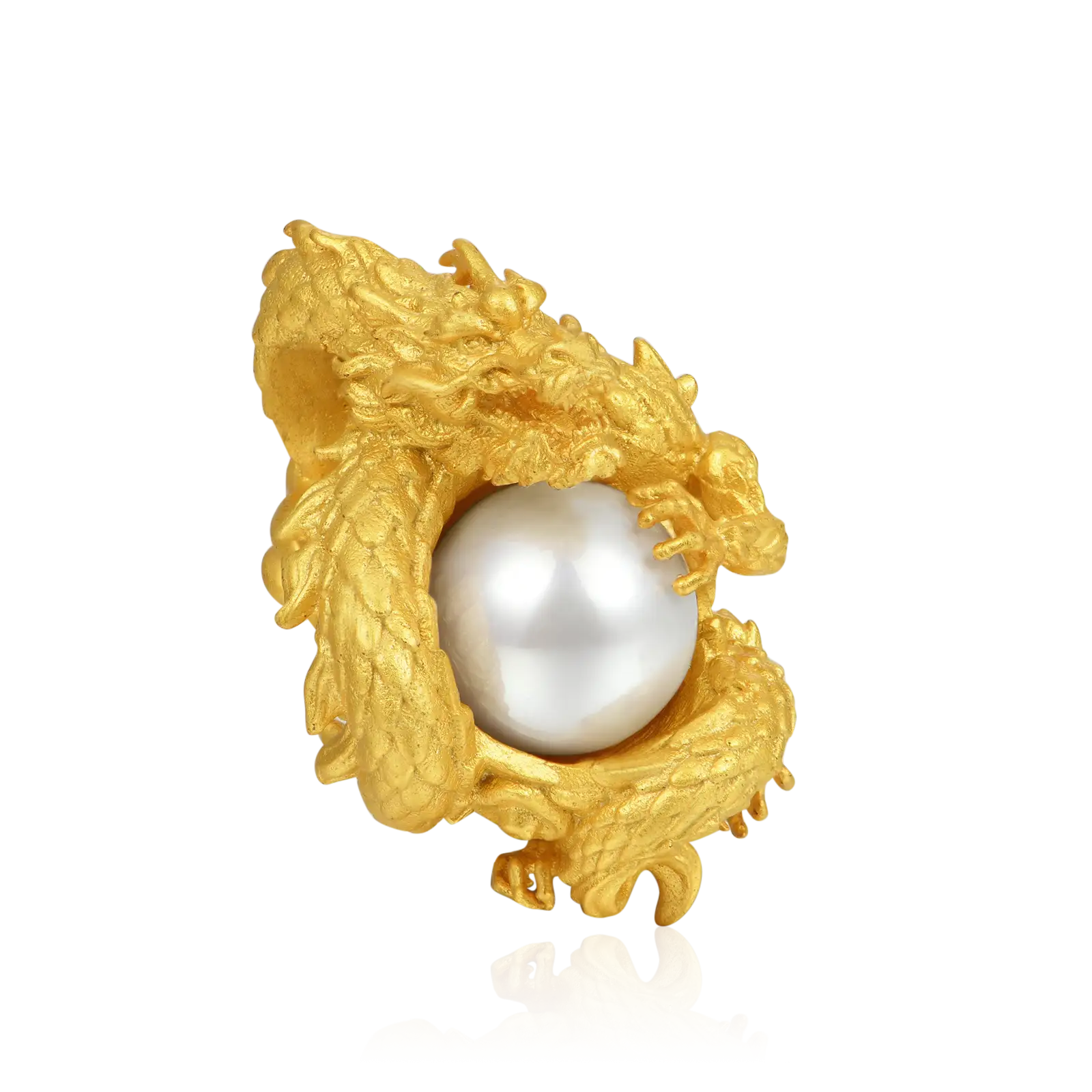 WONG Coiled Dragon Pearl Pendant - Image 4