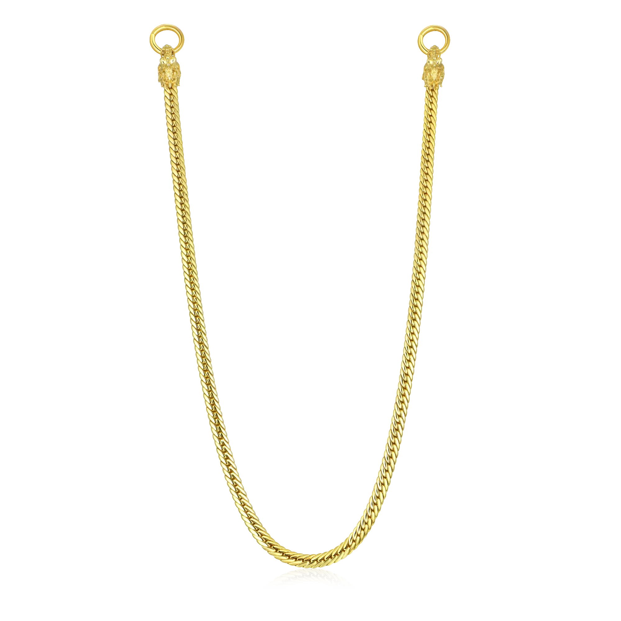 WONG Double Dragon Miami Cuban Chain & Wallet Chain - 8mm - Image 7