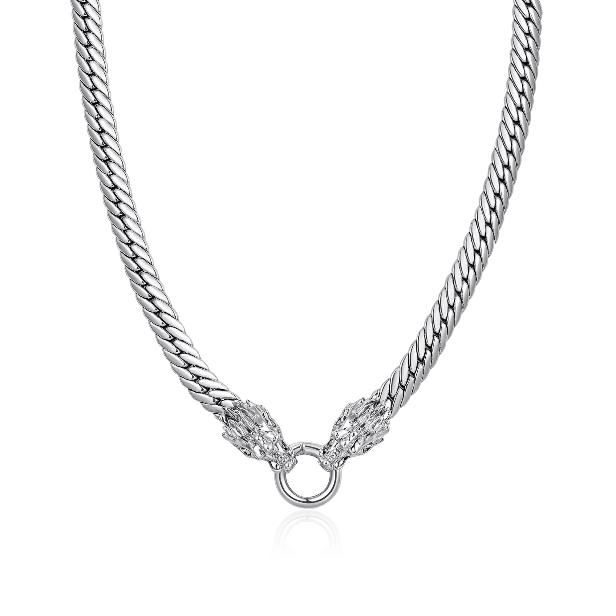WONG Double Dragon Miami Cuban Chain & Wallet Chain - 8mm - Image 9