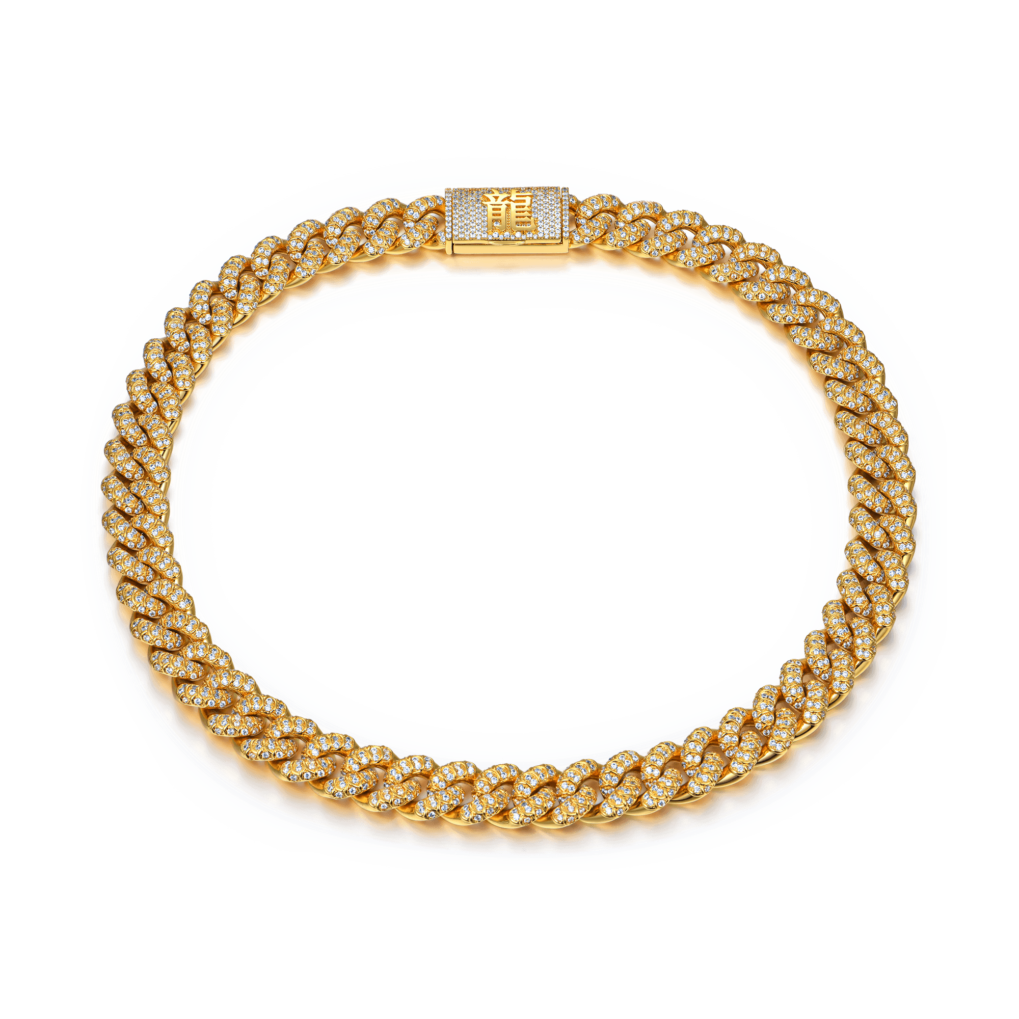 WONG Dragon Box Clasp Cuban Chain-Yellow Gold - Image 4