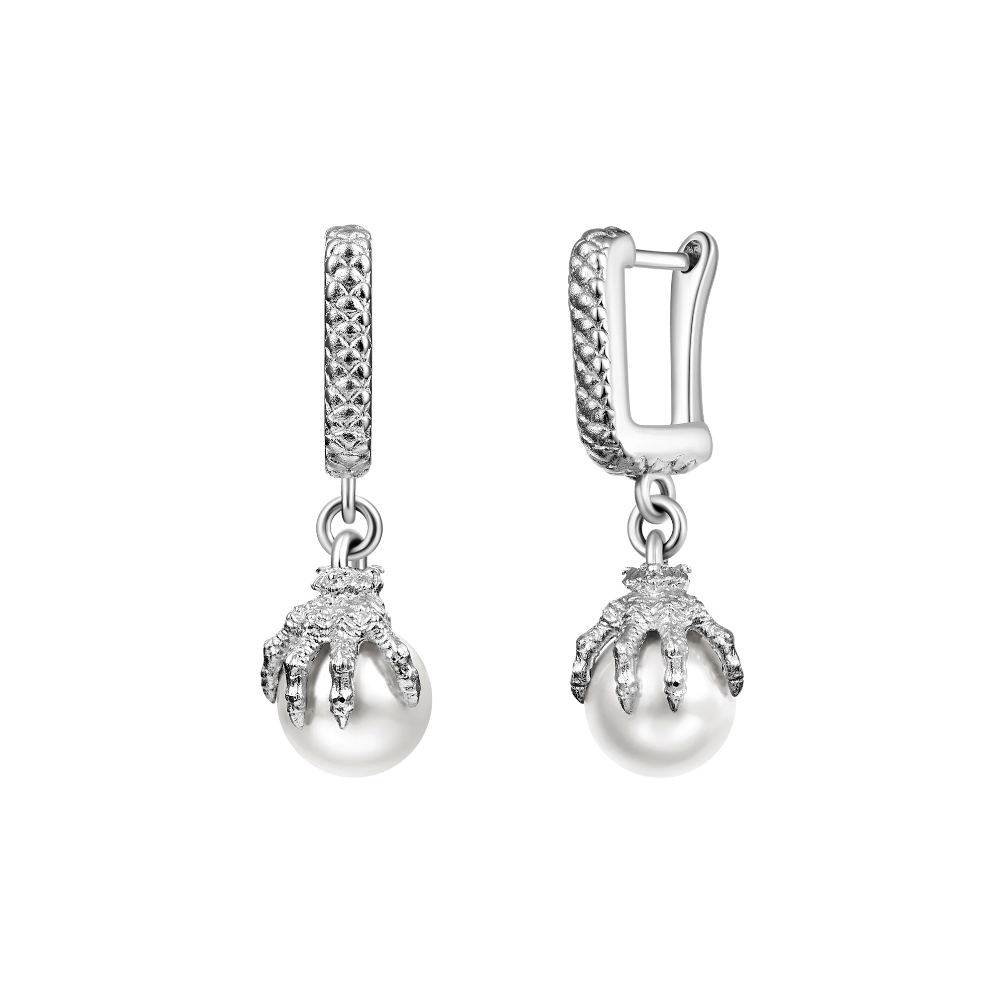 WONG Dragon Claw Pearl Dangly Earring-Single - Image 11