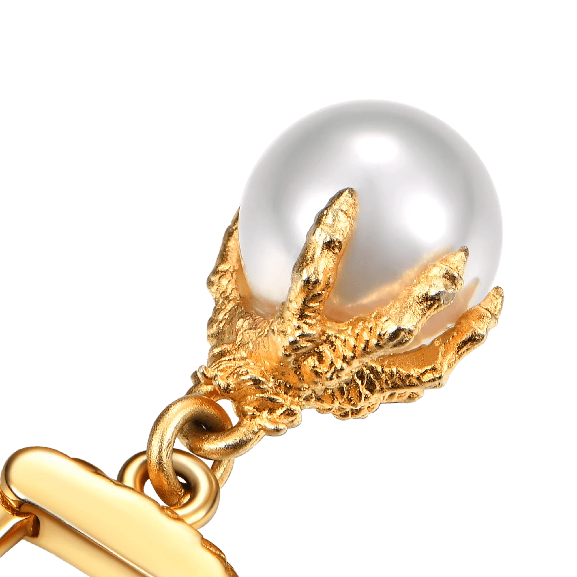 WONG Dragon Claw Pearl Dangly Earring-Single - Image 7