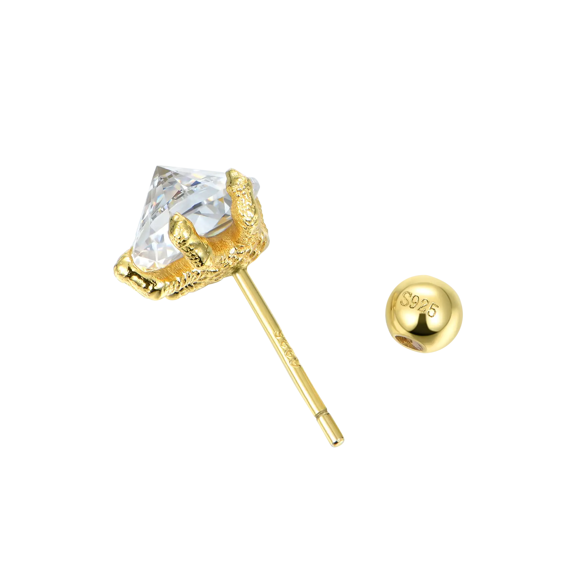 Single WONG Dragon Claw Stud Earring - Image 5