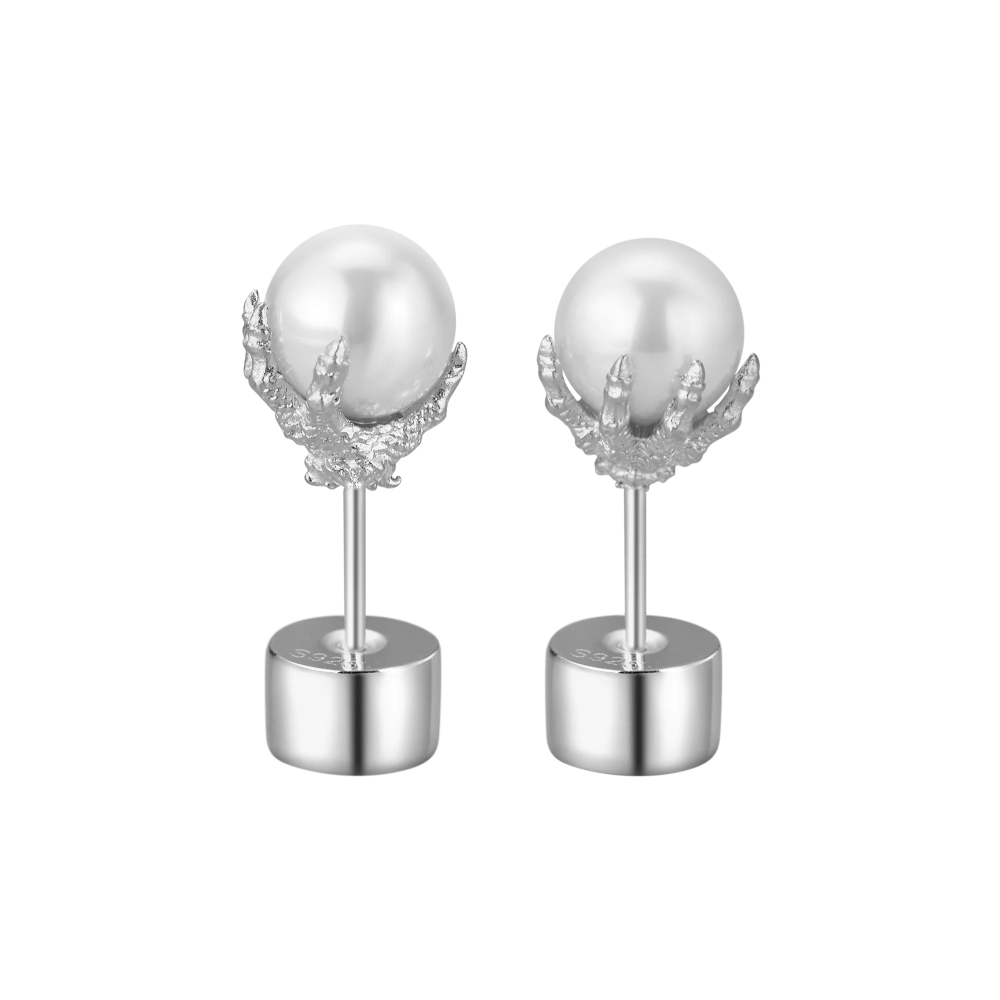 Single WONG Dragon Pearl Stud Earring - Image 13