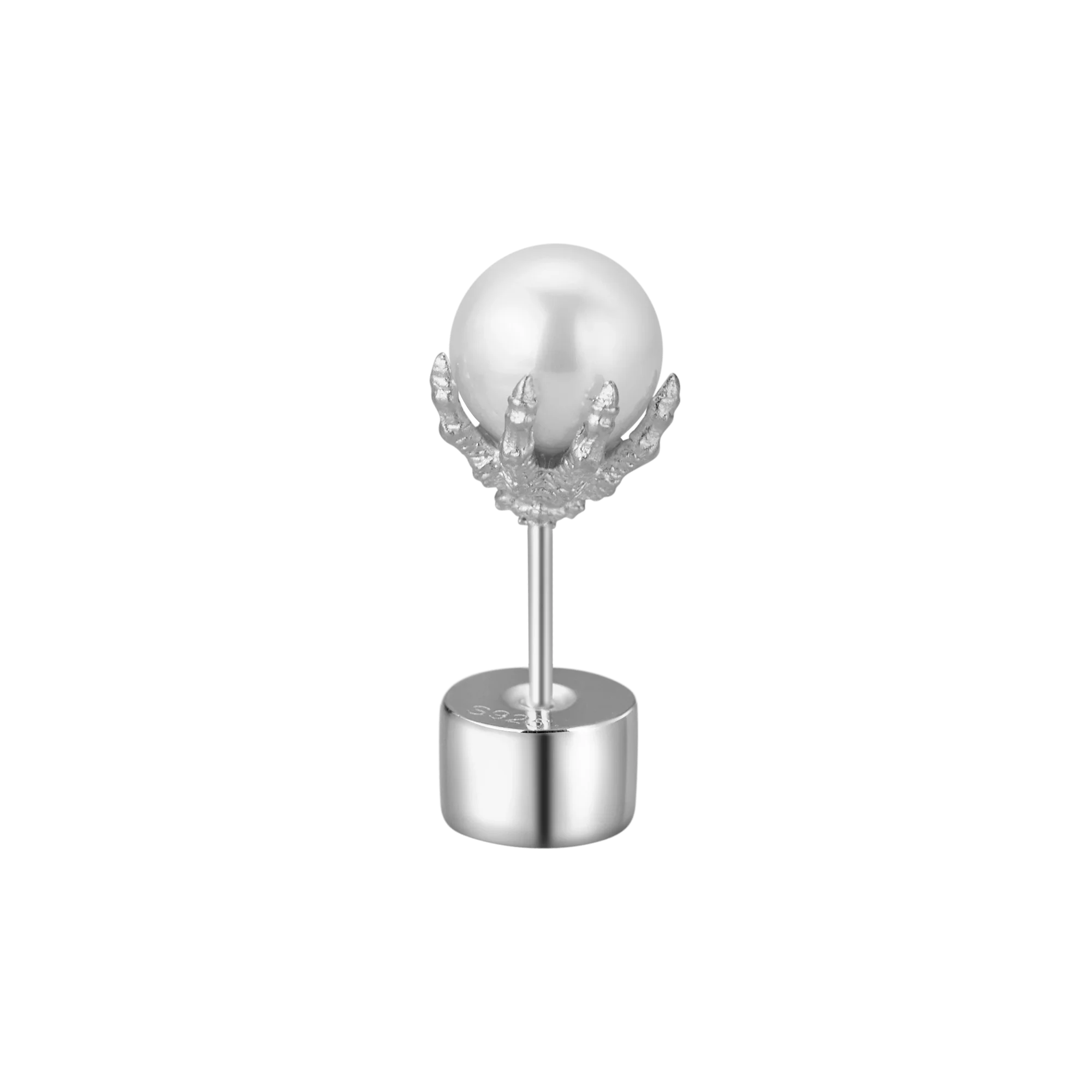 Single WONG Dragon Pearl Stud Earring - Image 8
