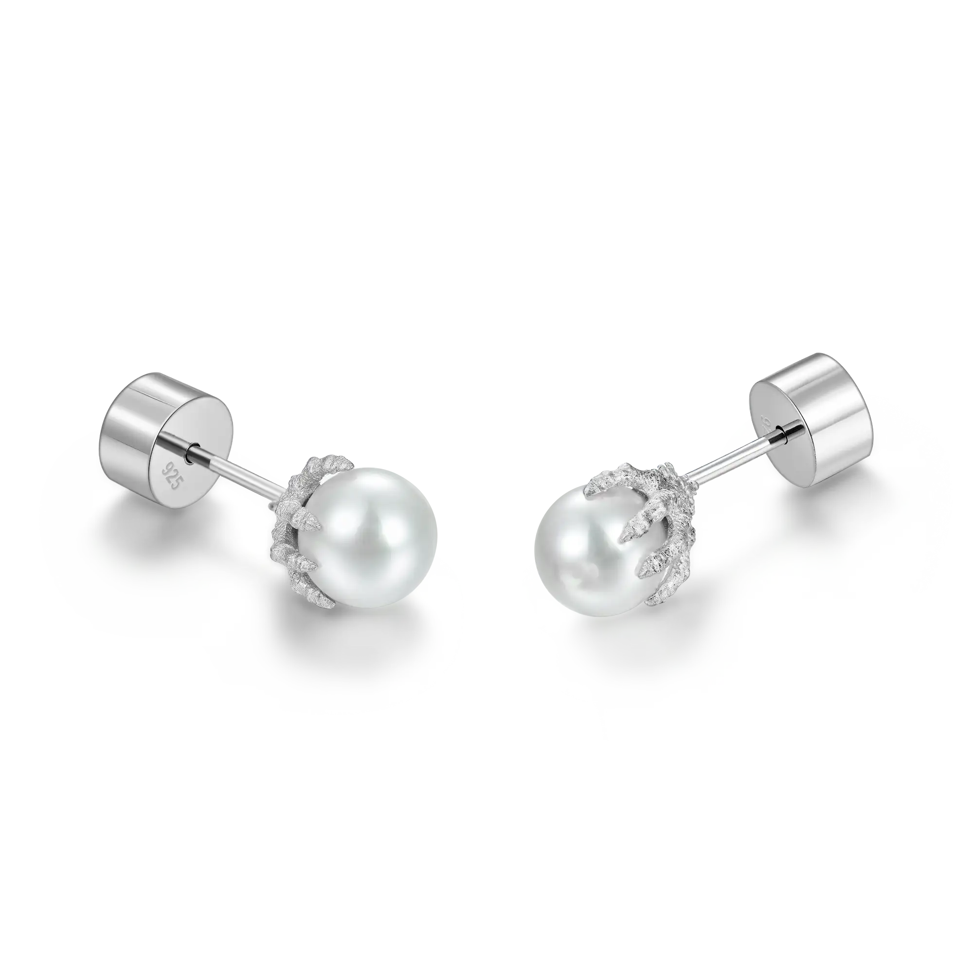 S925 WONG Dragon Pearl Stud Earring - Image 6